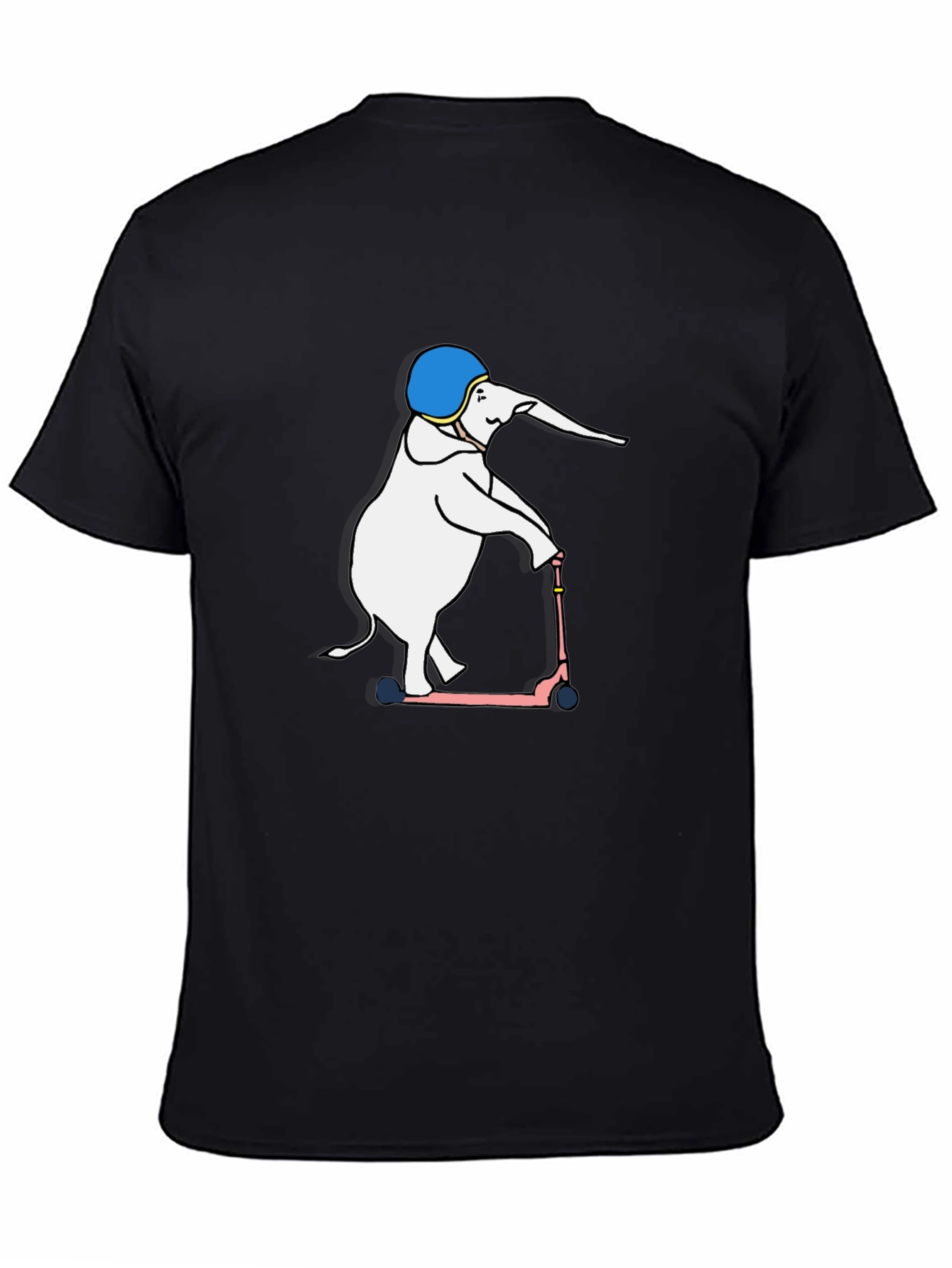Elephant on Scooter Graphic T-Shirt