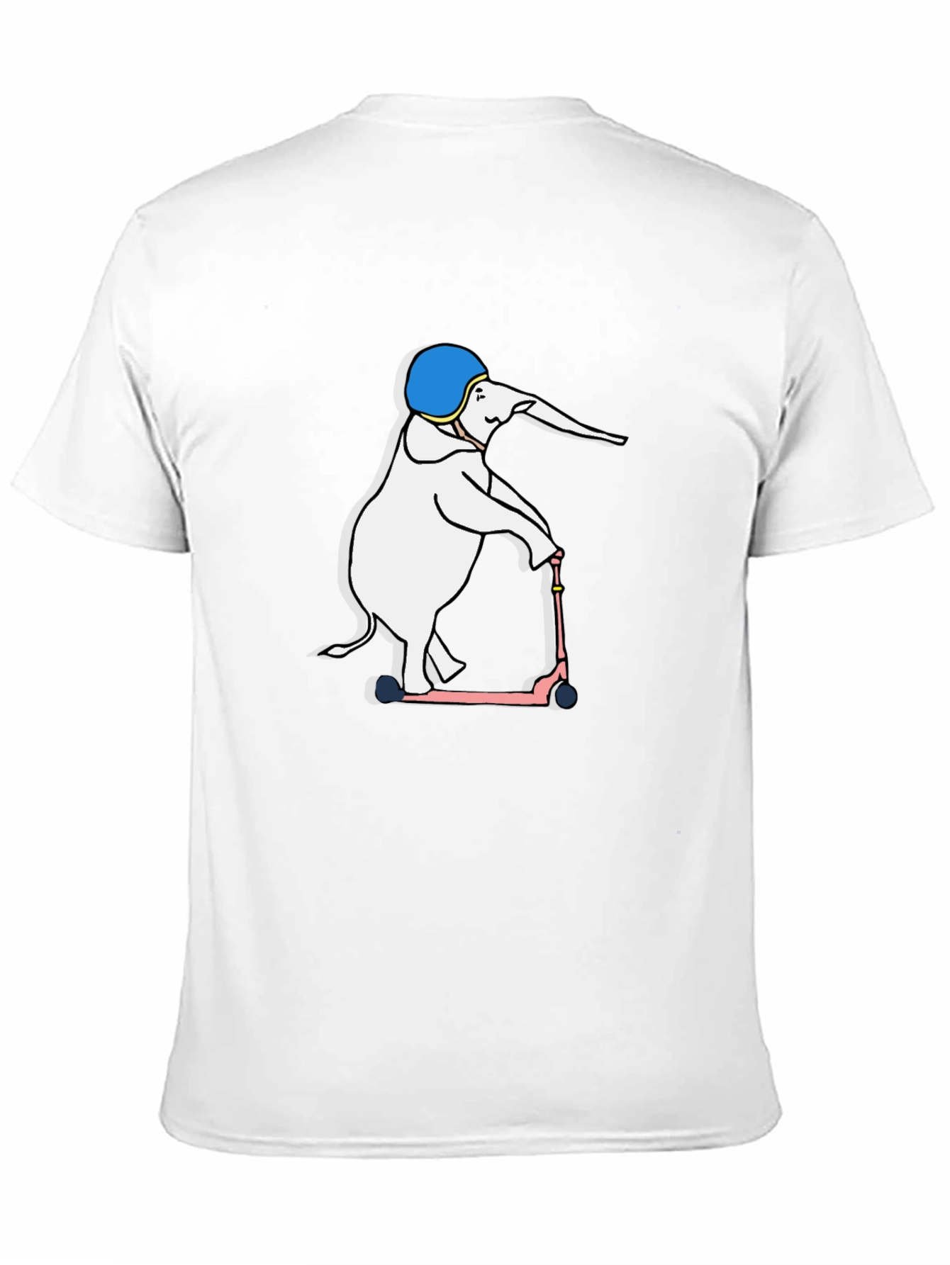 Elephant on Scooter Graphic T-Shirt