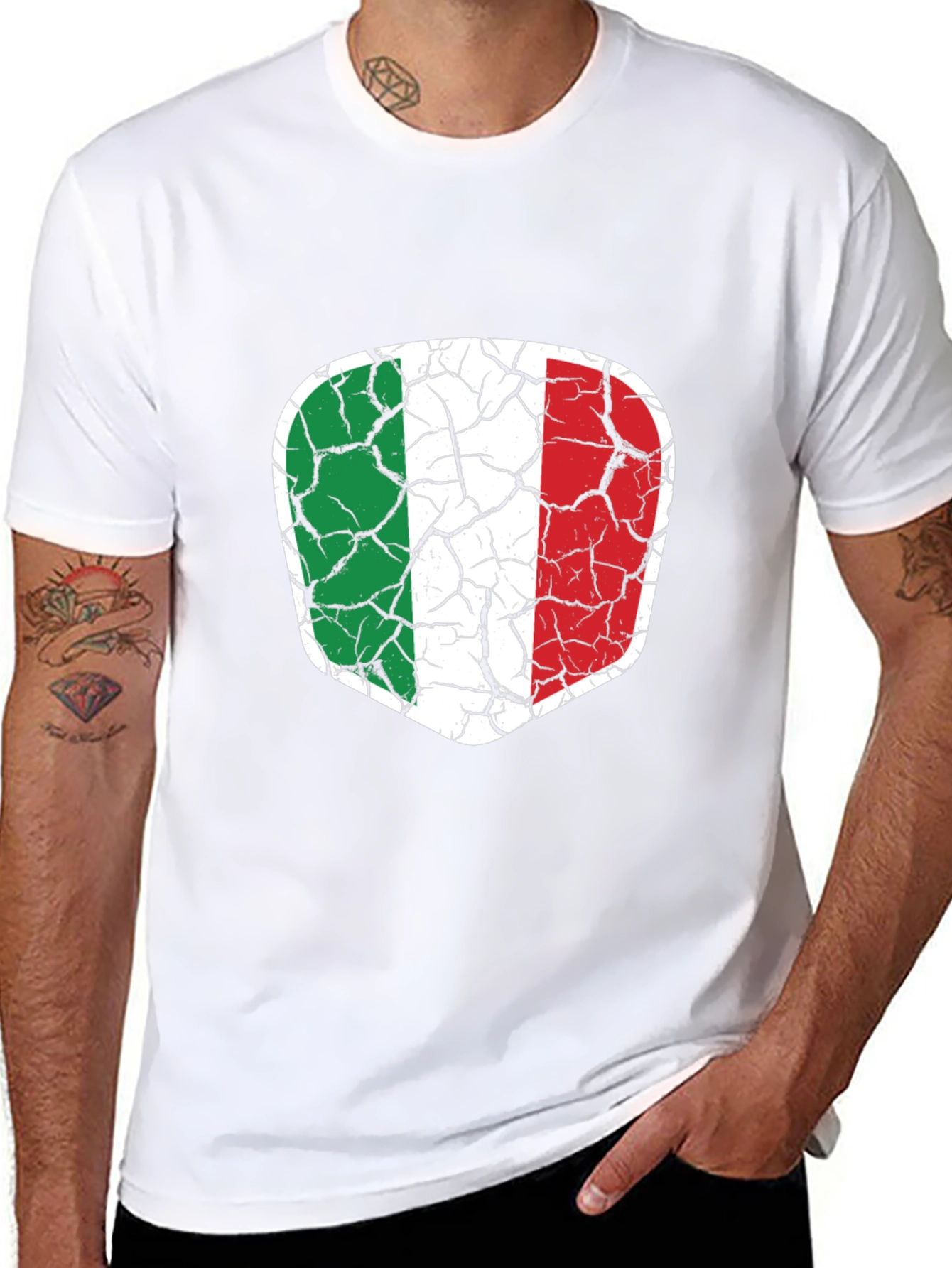 Italy Flag Distressed T-Shirt - Italian Pride Tee