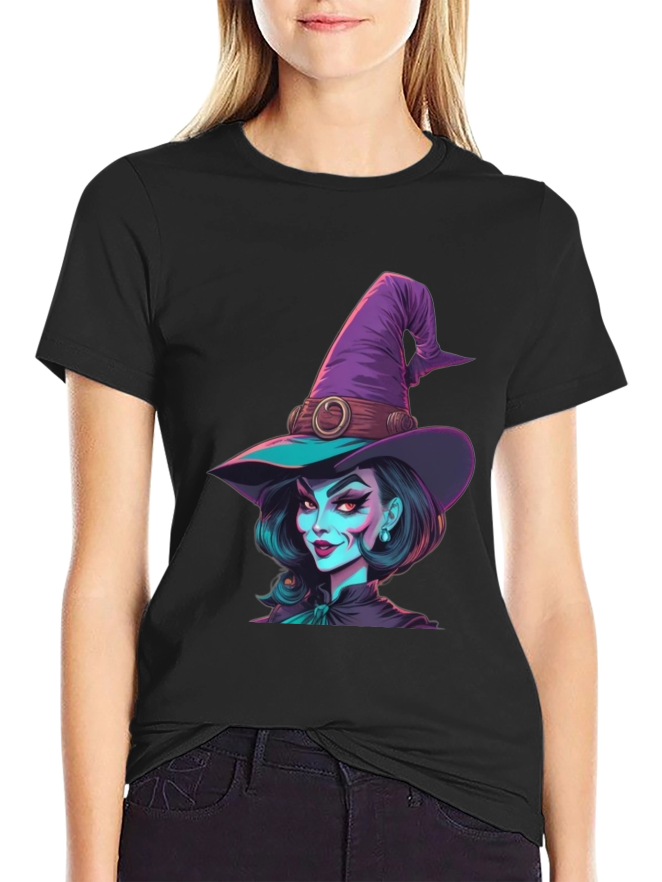 Witch Graphic Tee - Halloween Fashion