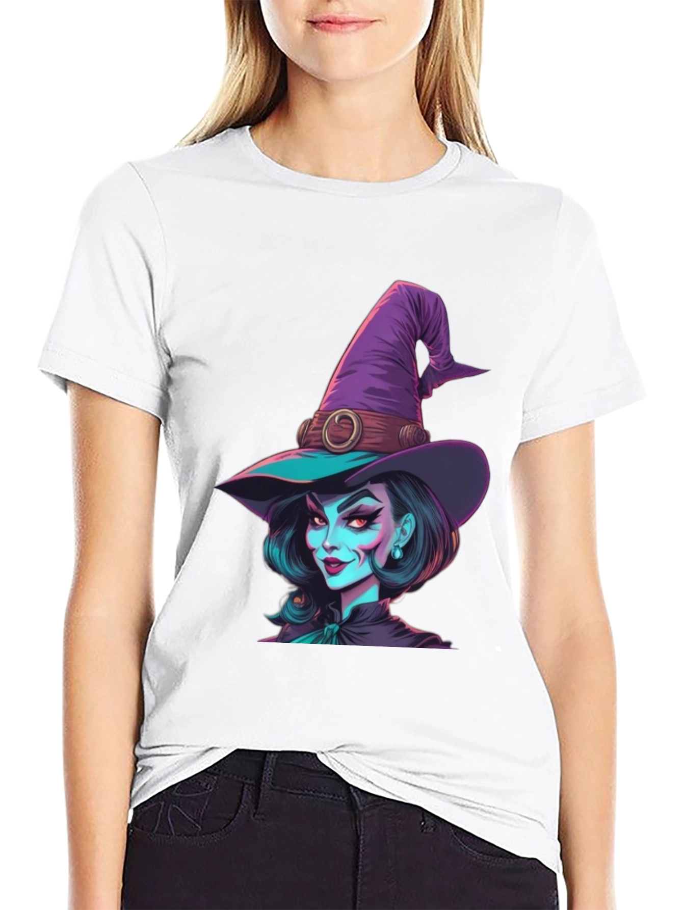 Witch Graphic Tee - Halloween Fashion