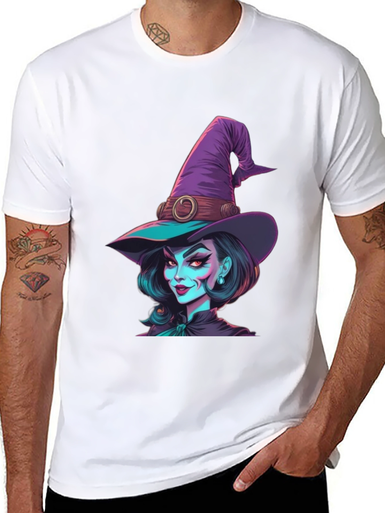 Witch Graphic Tee - Halloween Fashion