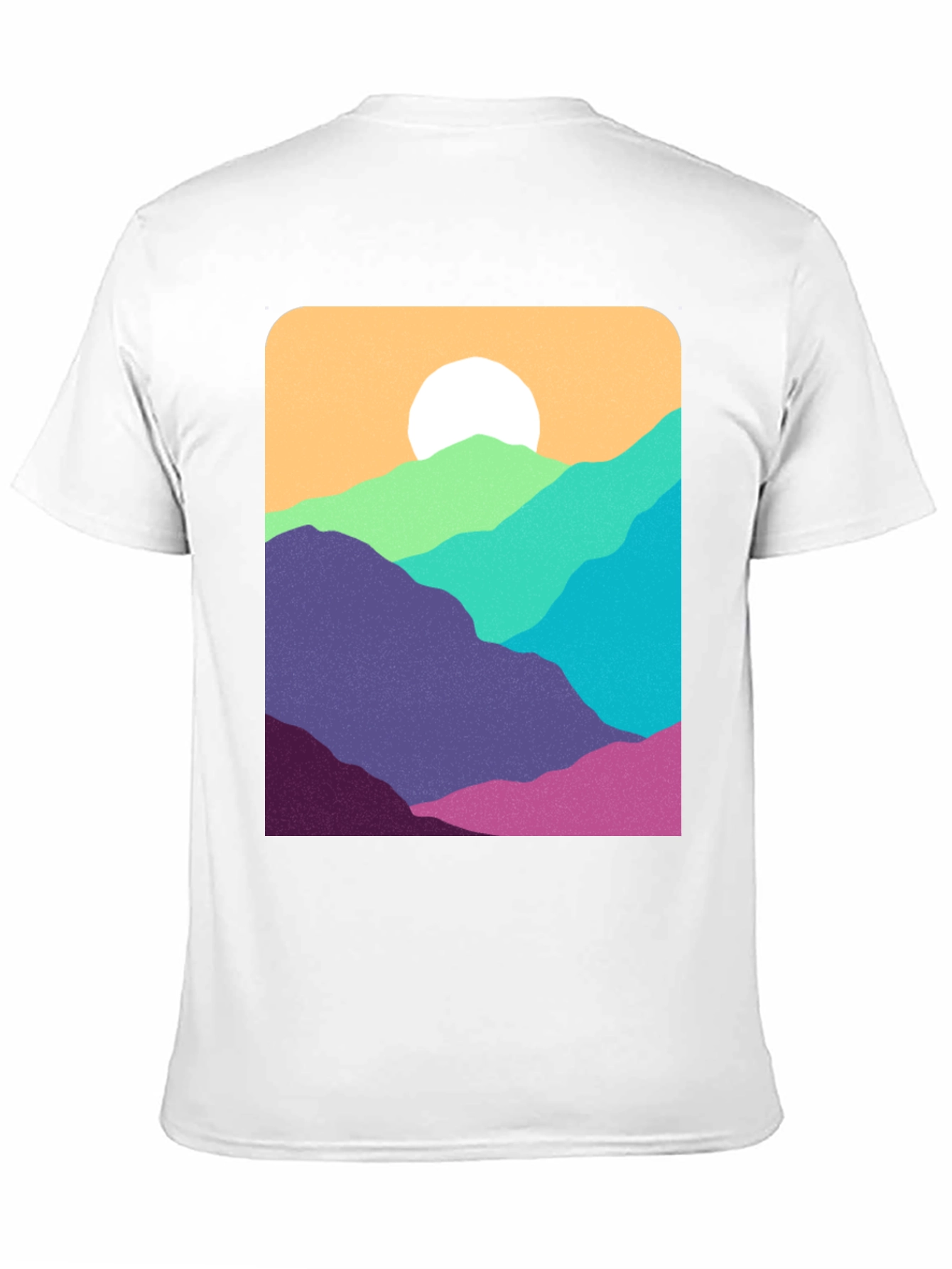 Retro Mountainscape Graphic Tee - Black