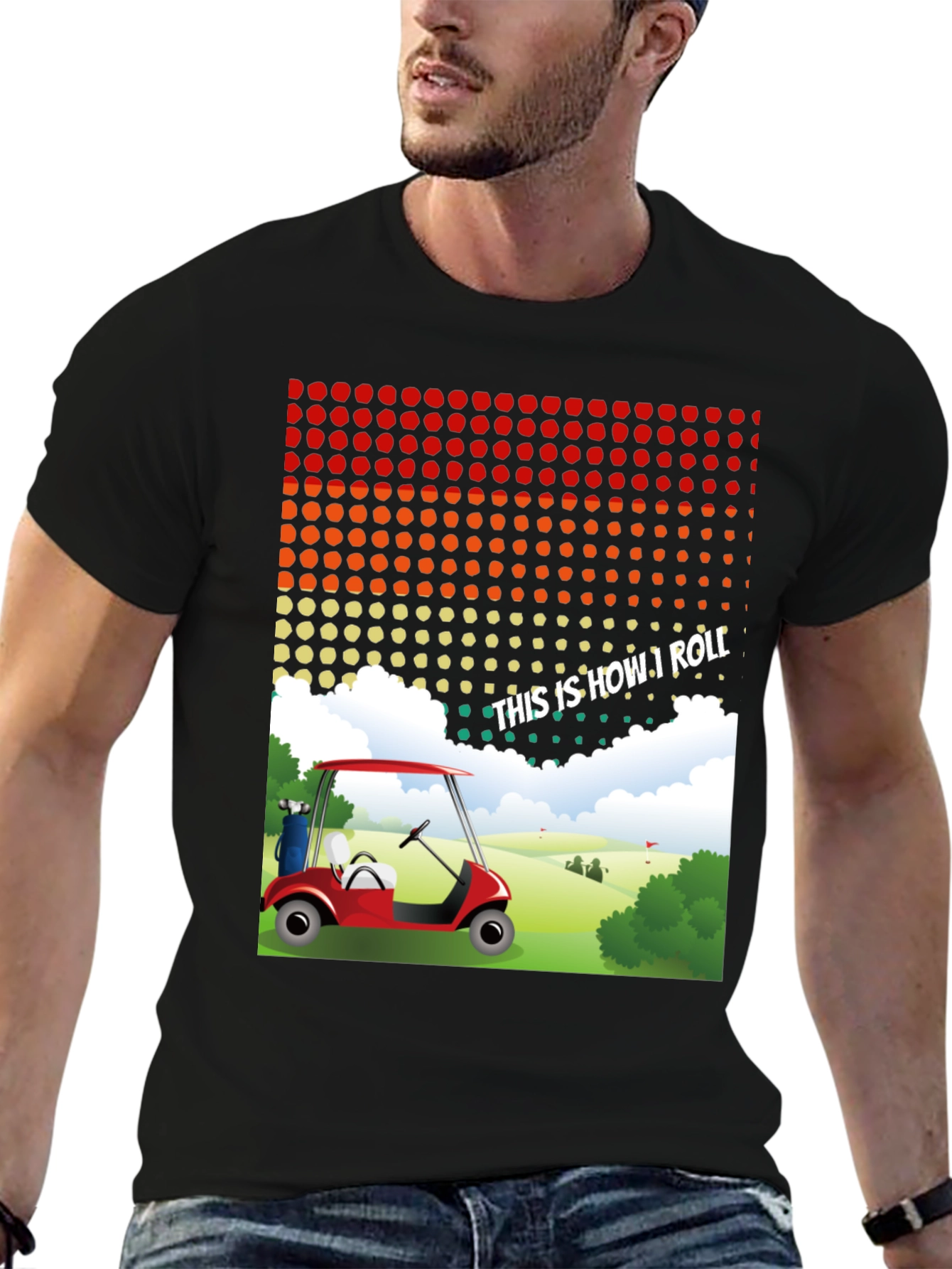 Funny This is How I Roll Golf Cart T-Shirt