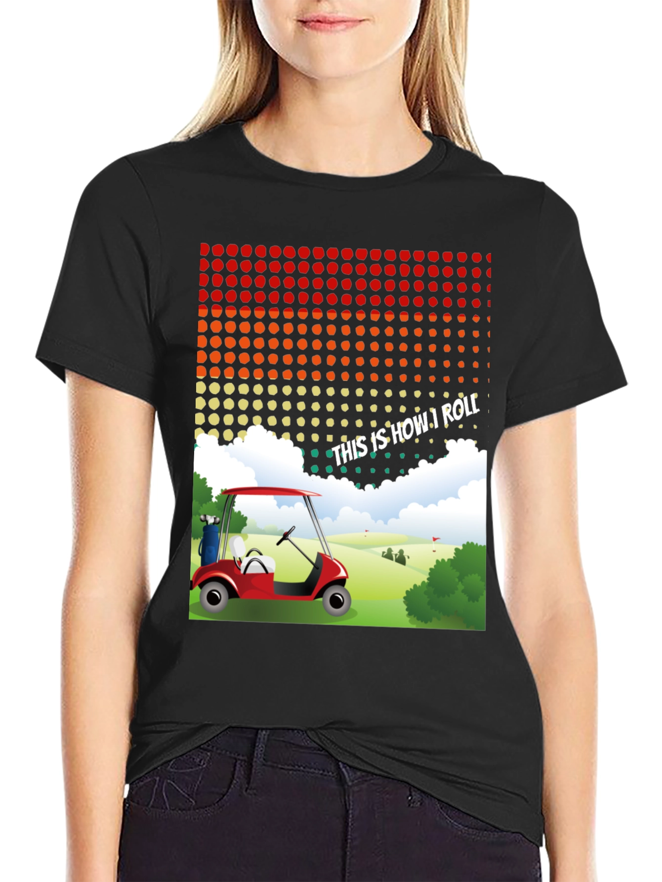 Funny This is How I Roll Golf Cart T-Shirt