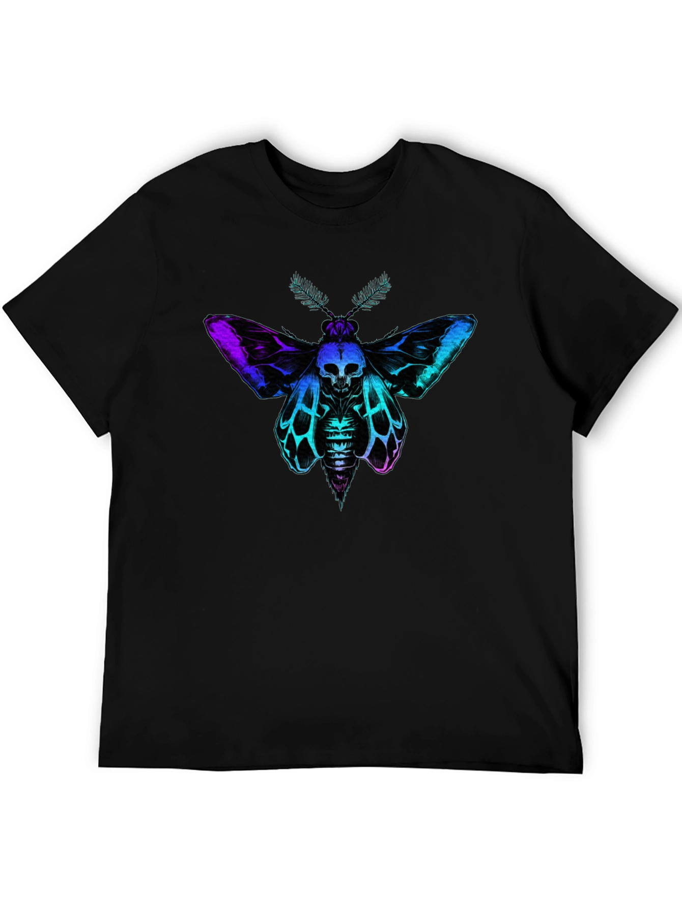 Skull Moth Graphic T-Shirt - Unique Gothic Design