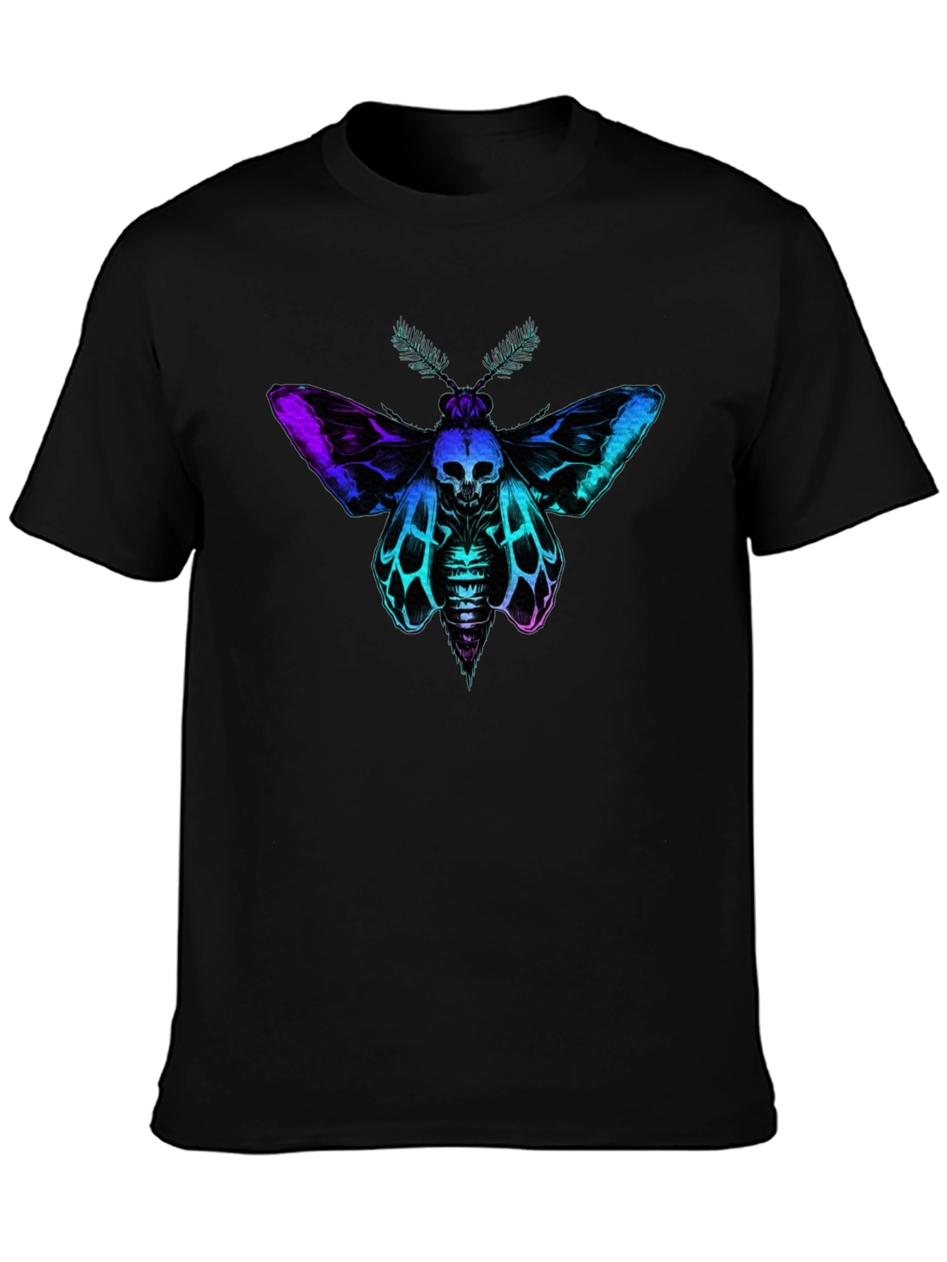 Skull Moth Graphic T-Shirt - Unique Gothic Design
