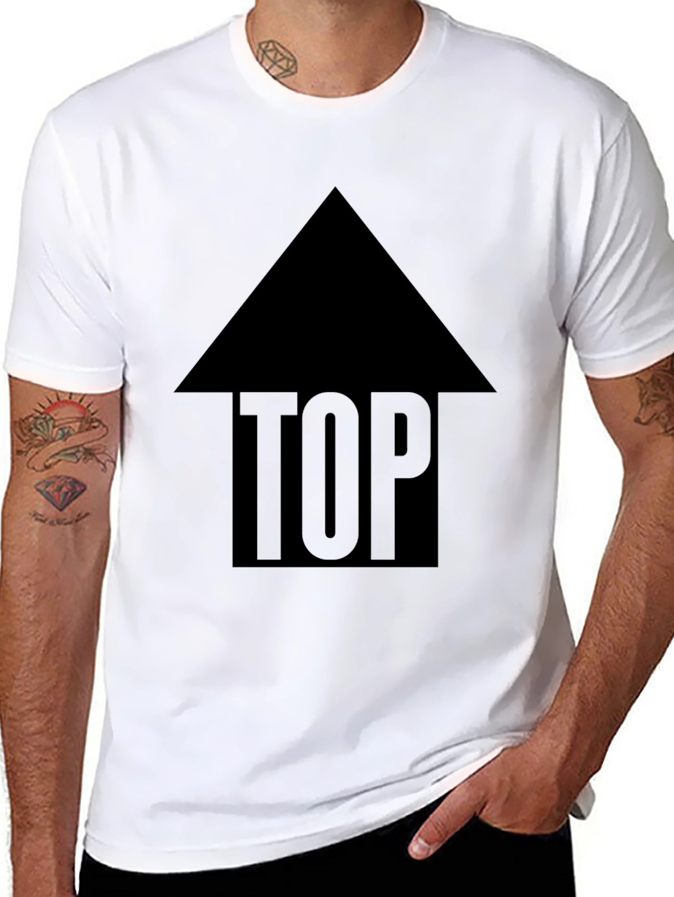Top Directional Arrow Graphic T-Shirt
