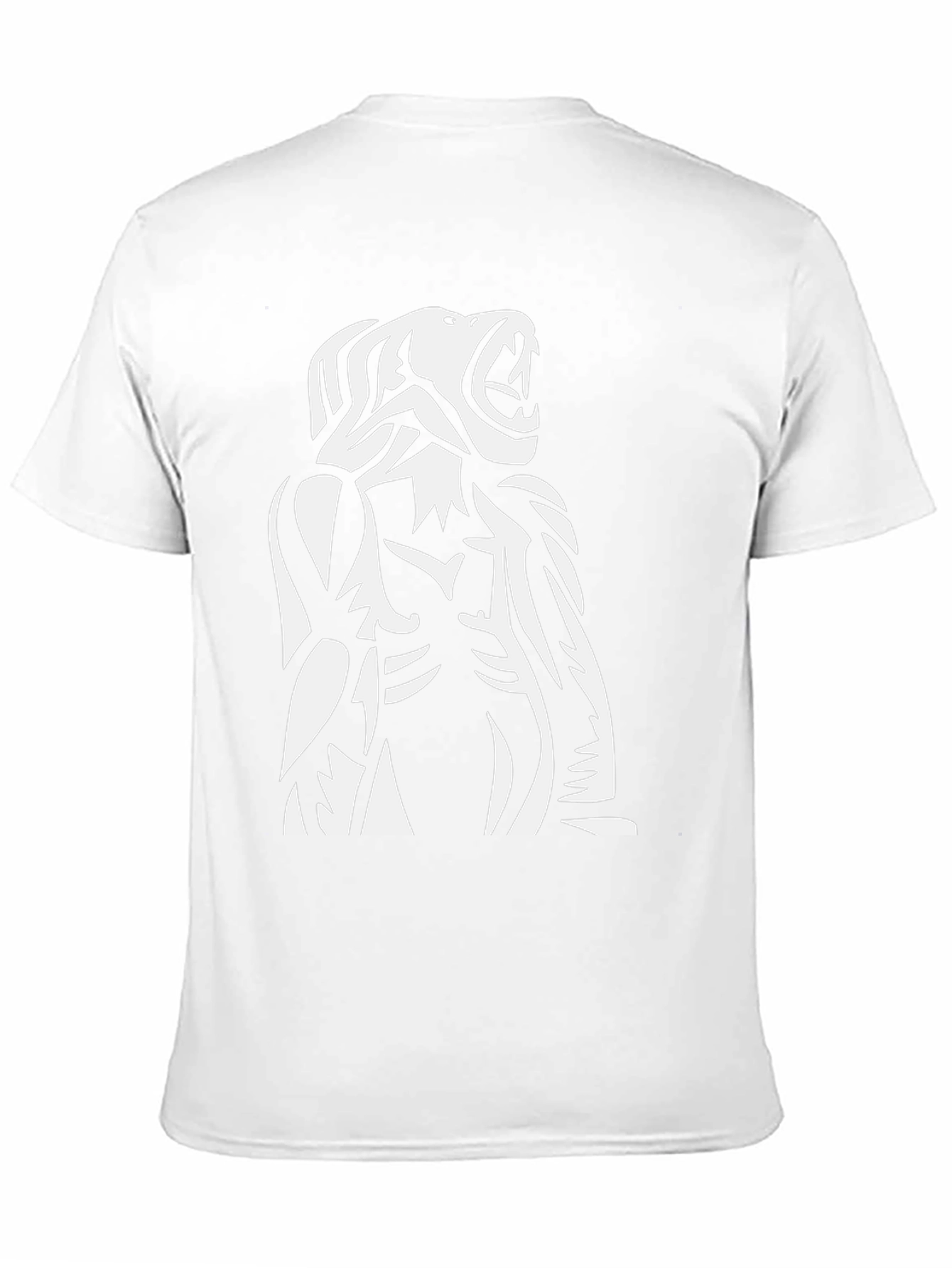 Tribal Gorilla Graphic Print Black T-Shirt