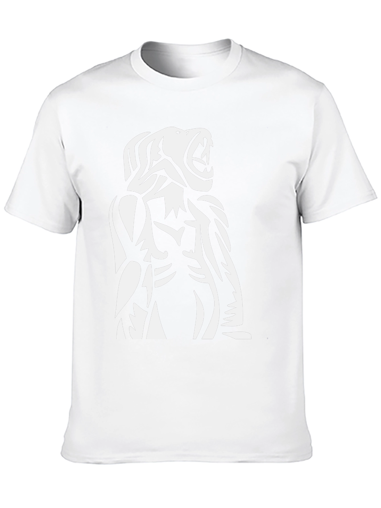 Tribal Gorilla Graphic Print Black T-Shirt