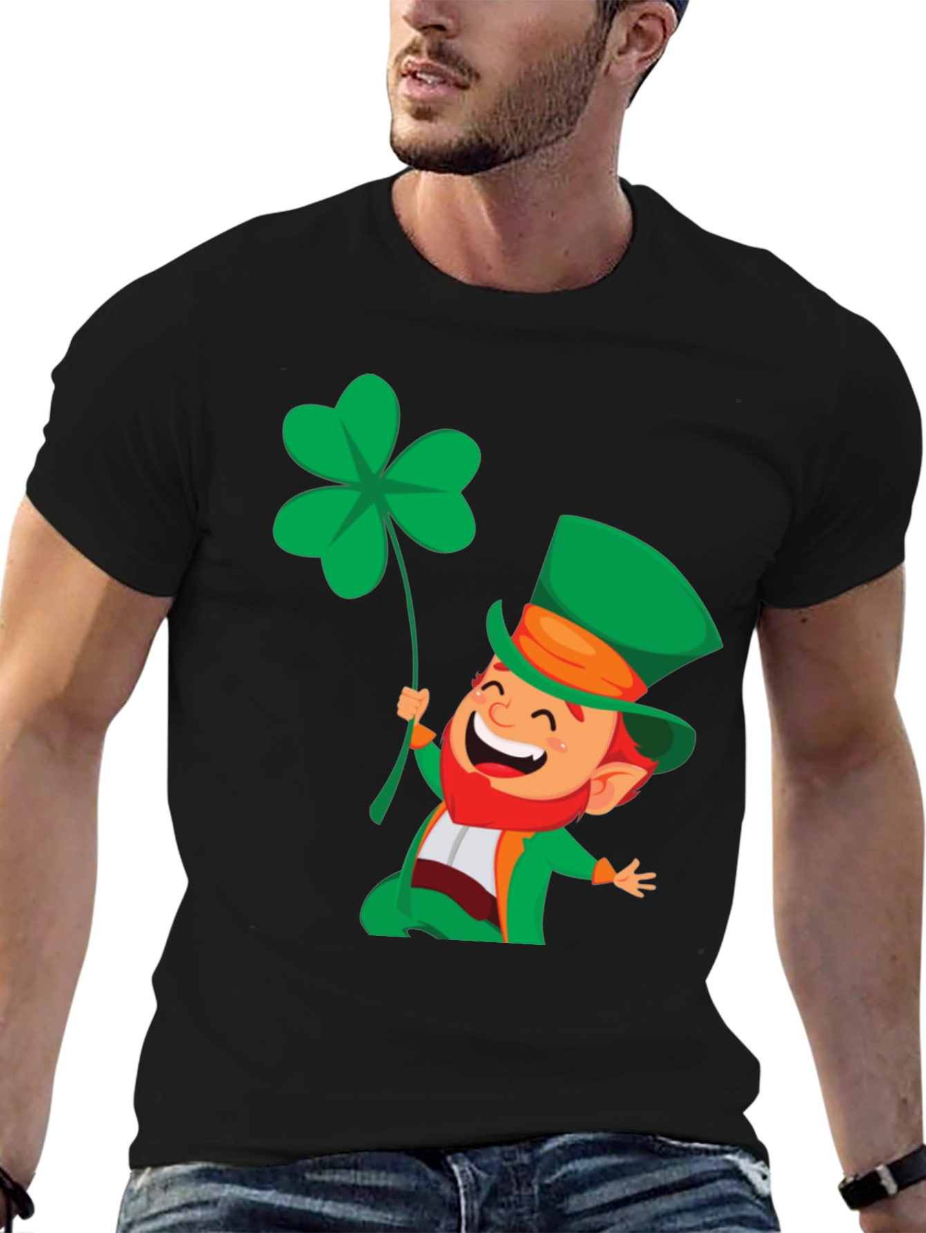 St. Patricks Day Leprechaun Clover T-Shirt