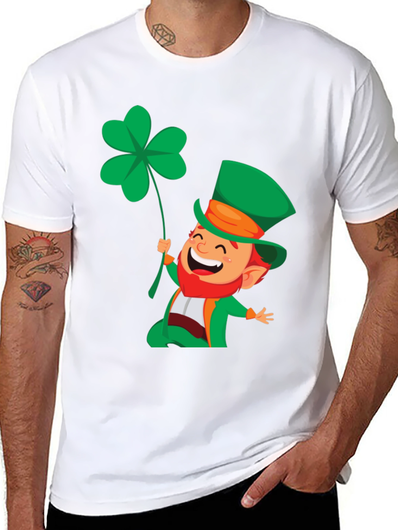 St. Patricks Day Leprechaun Clover T-Shirt