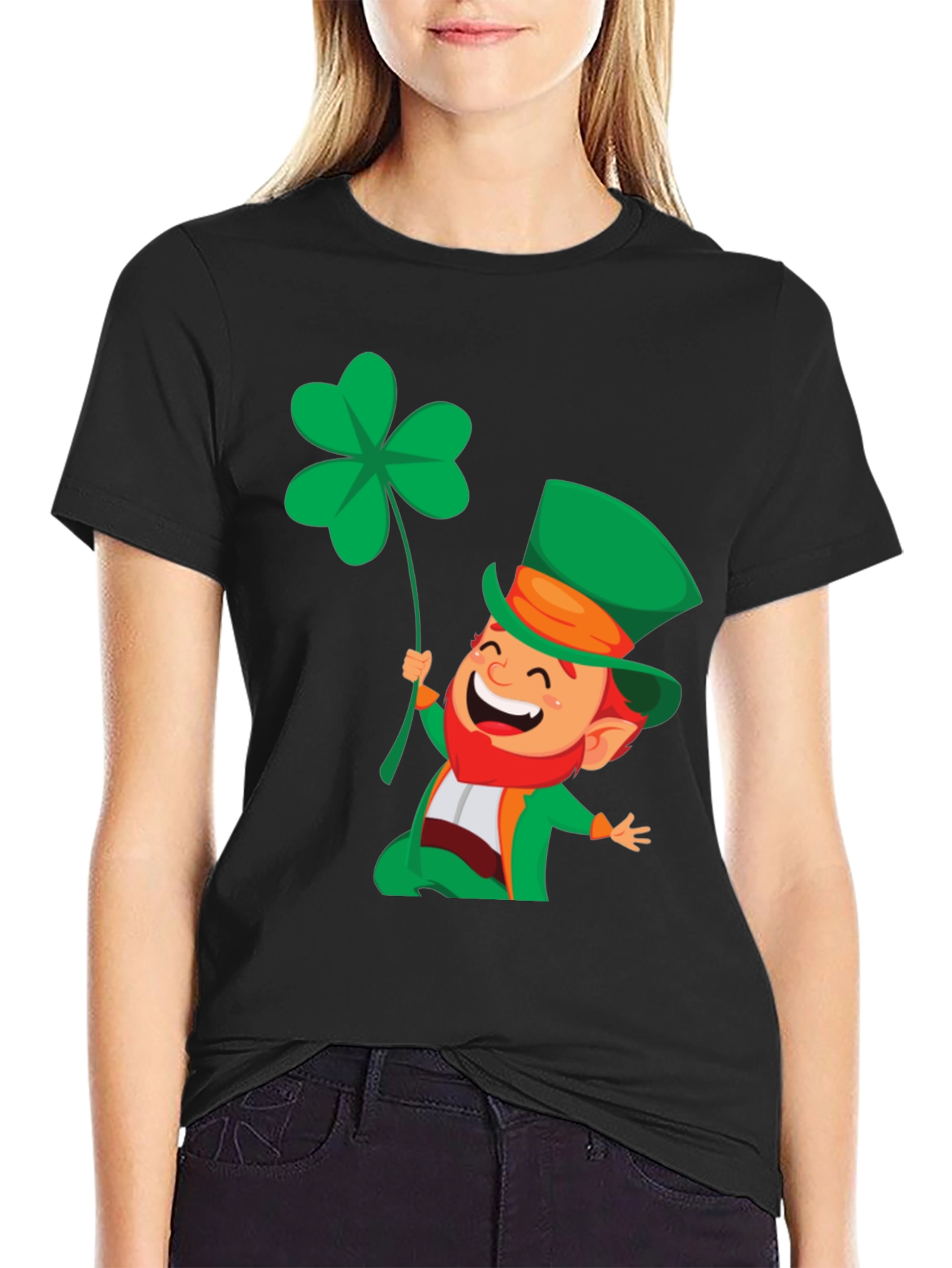 St. Patricks Day Leprechaun Clover T-Shirt