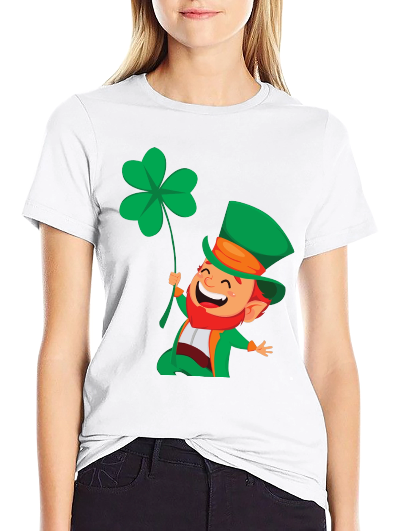 St. Patricks Day Leprechaun Clover T-Shirt