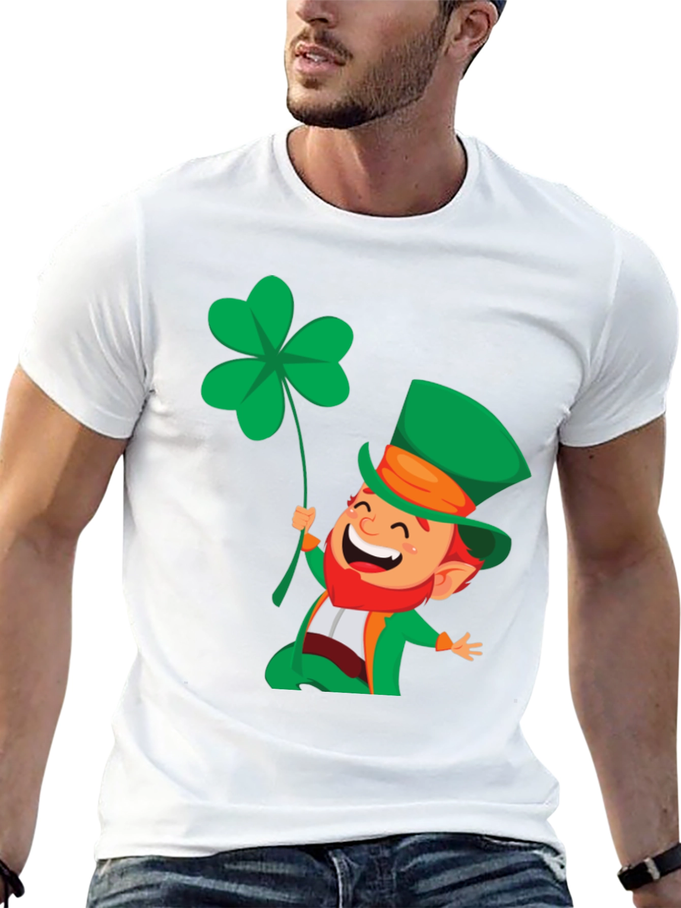 St. Patricks Day Leprechaun Clover T-Shirt