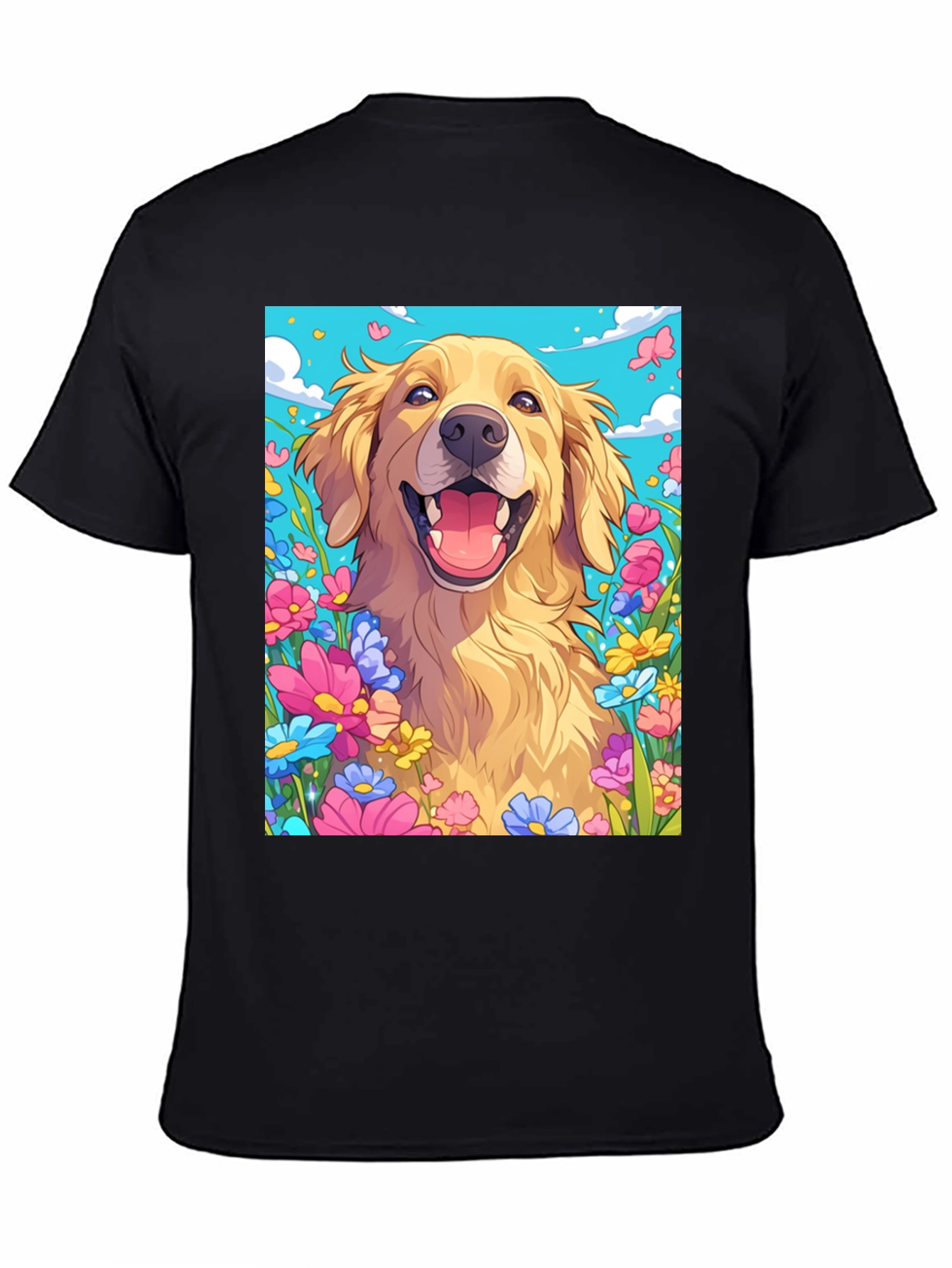 Golden Retriever Flower Power T-Shirt
