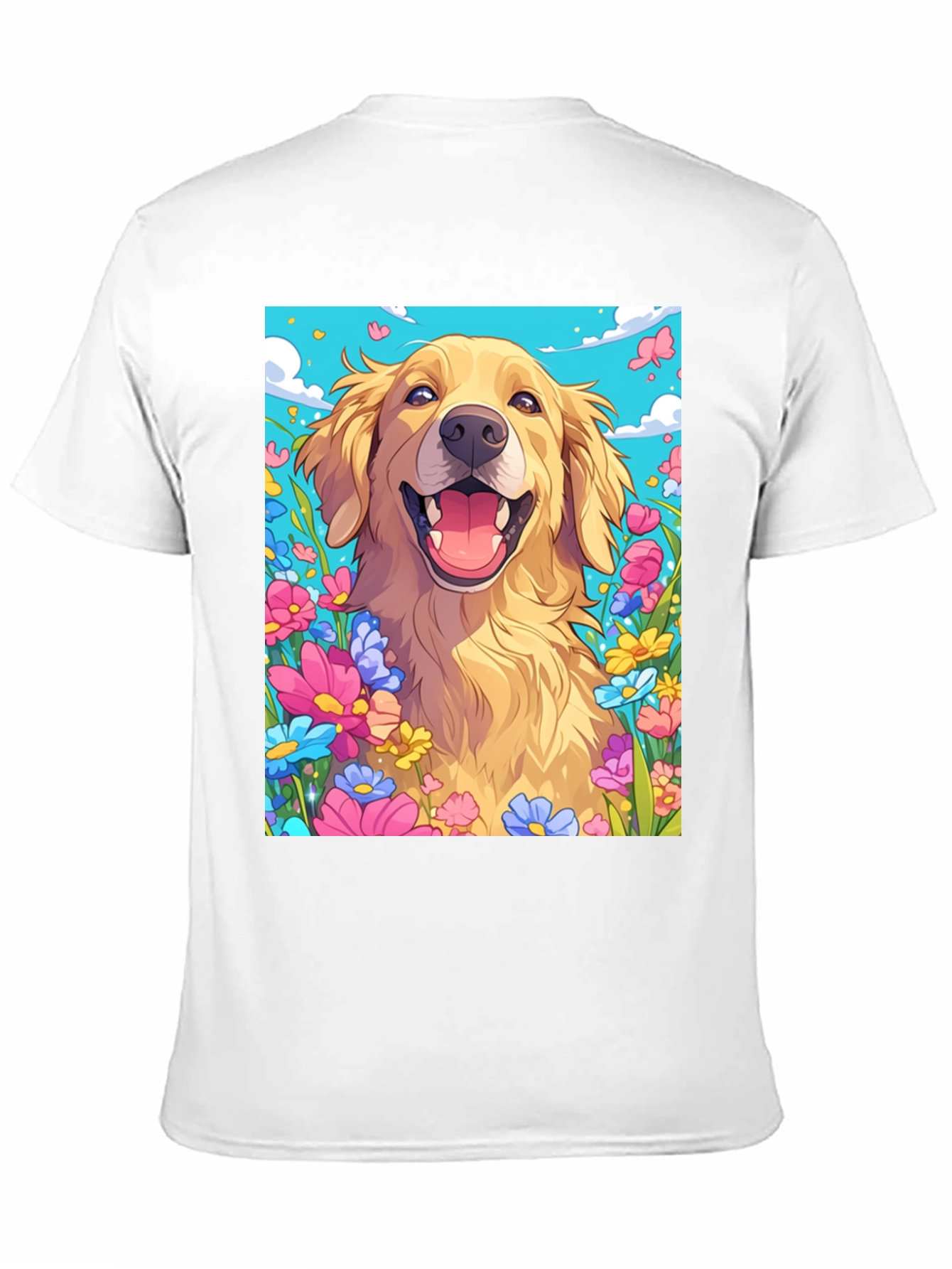 Golden Retriever Flower Power T-Shirt