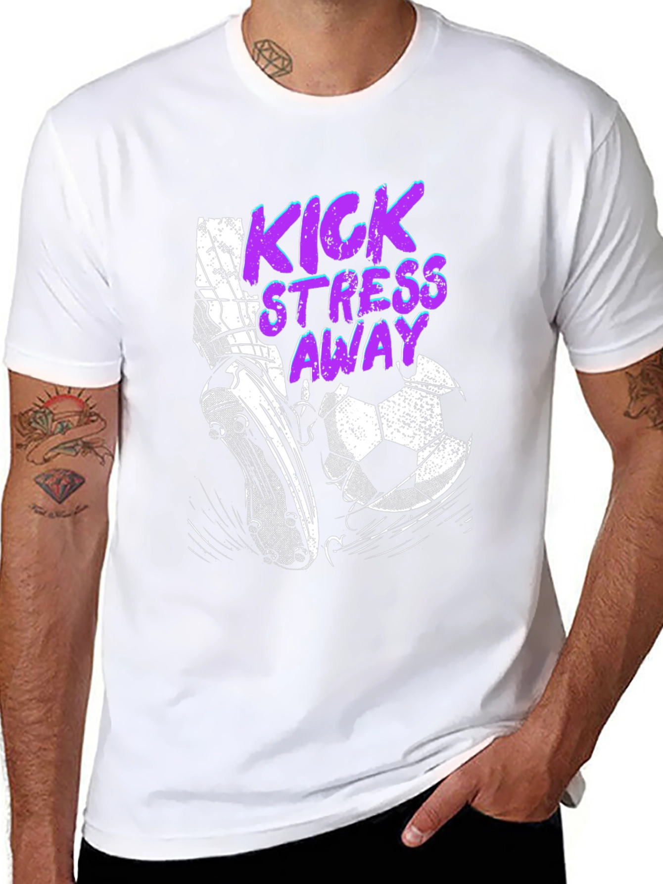Kick Stress Away Soccer T-Shirt