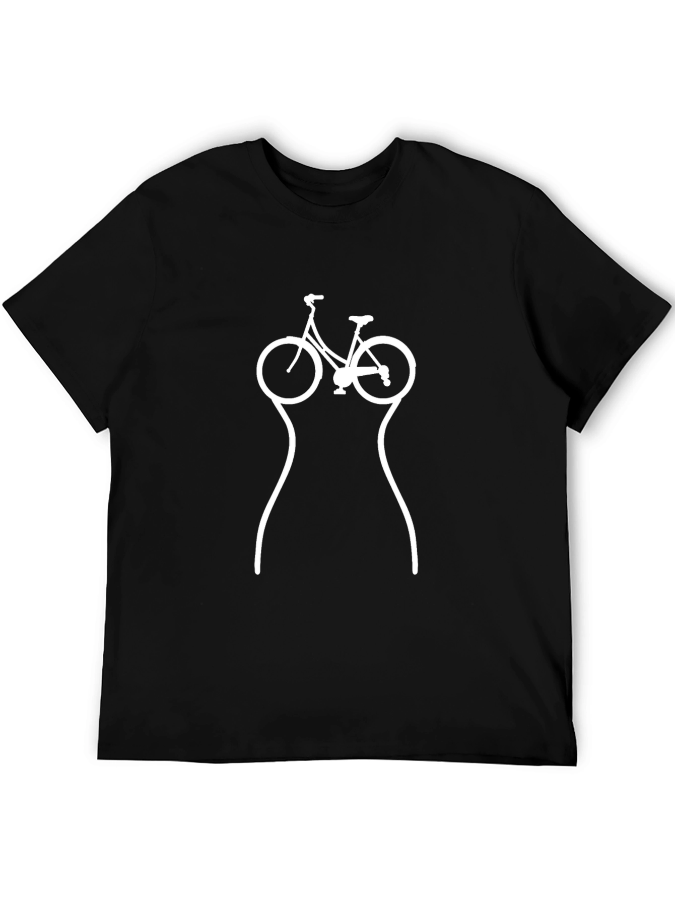 Bike Silhouette Graphic Tee - Black Cotton Blend
