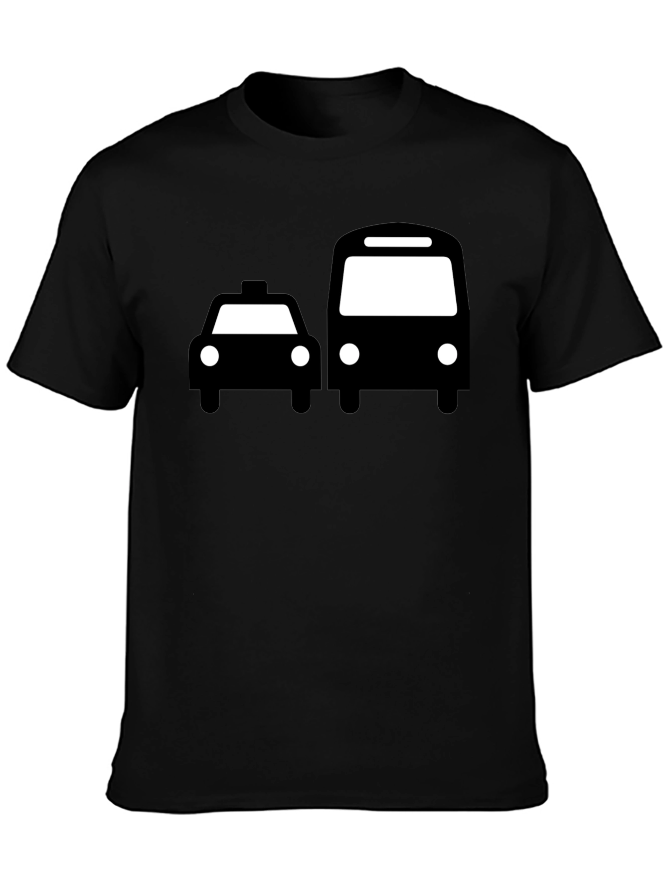 Taxi & Bus Graphic Black T-Shirt