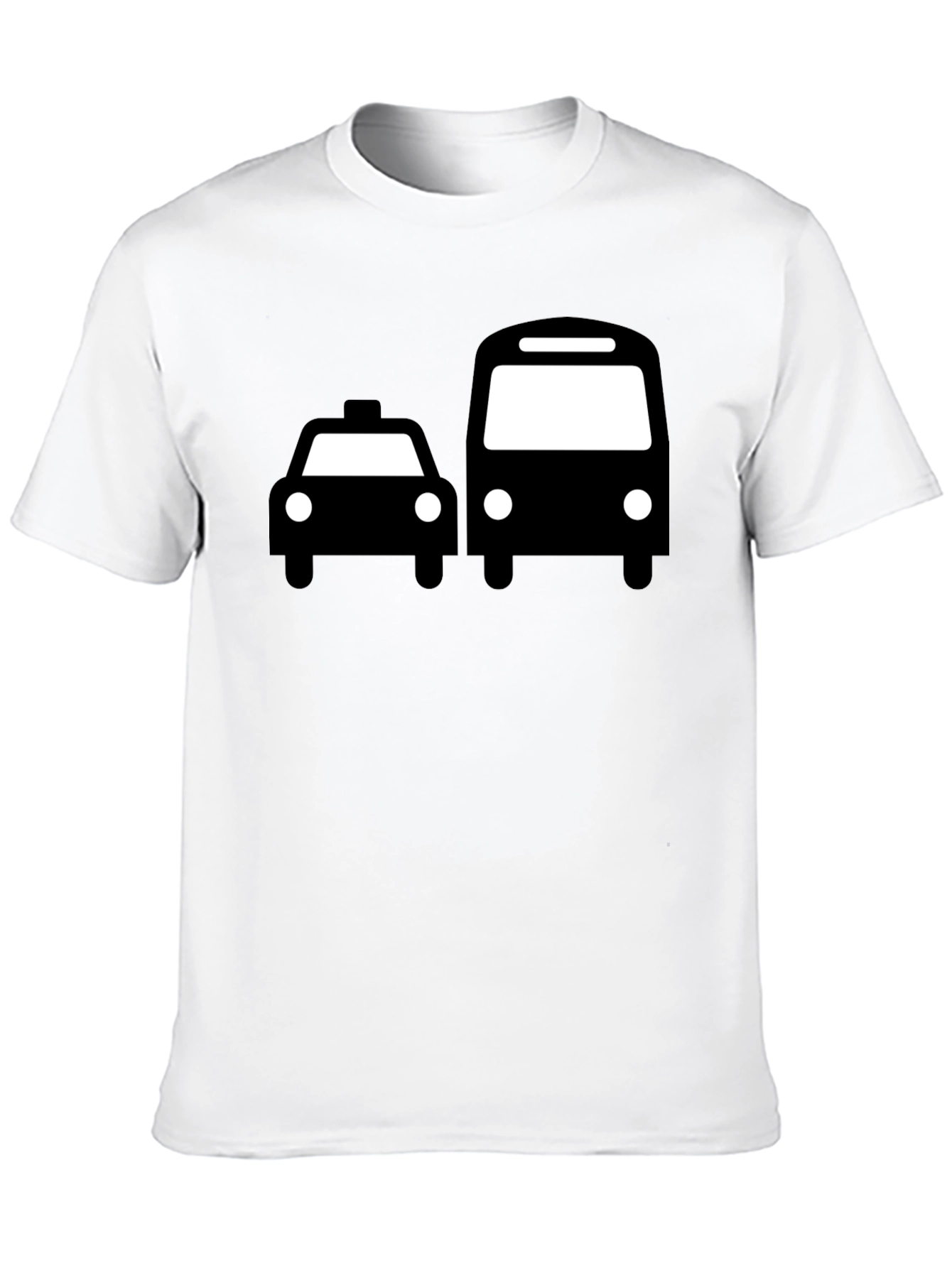 Taxi & Bus Graphic Black T-Shirt