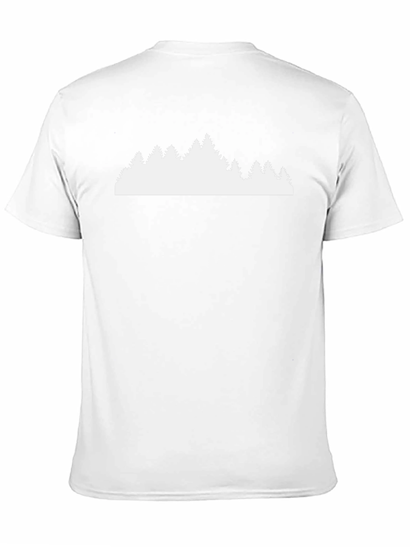 Black T-Shirt with Forest Silhouette Design