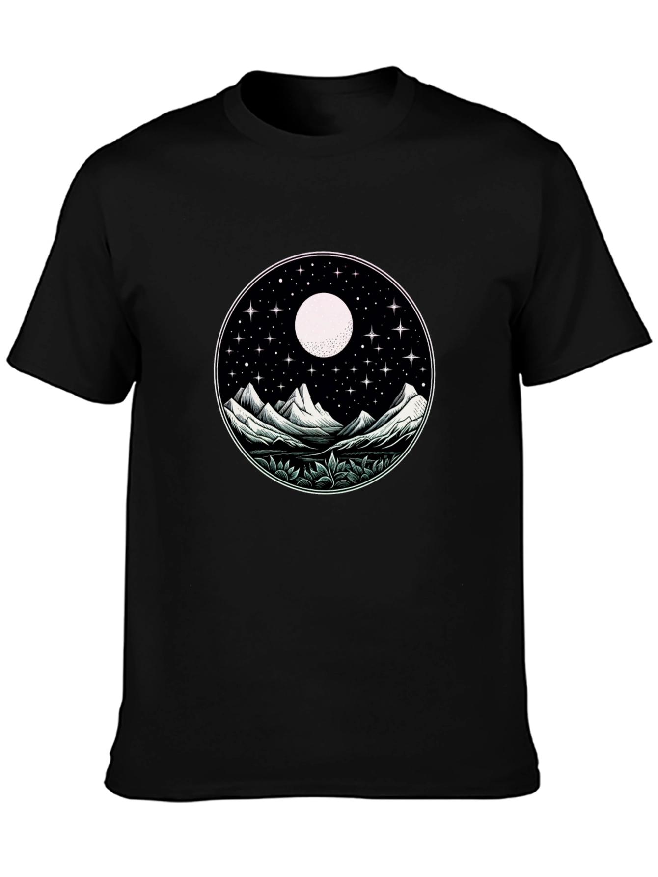 Night Sky Mountain Graphic Tee - Unisex