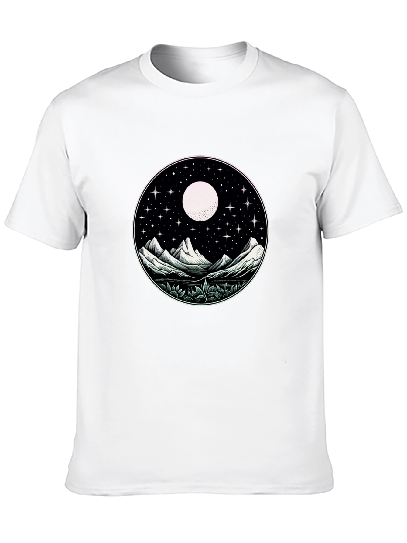 Night Sky Mountain Graphic Tee - Unisex