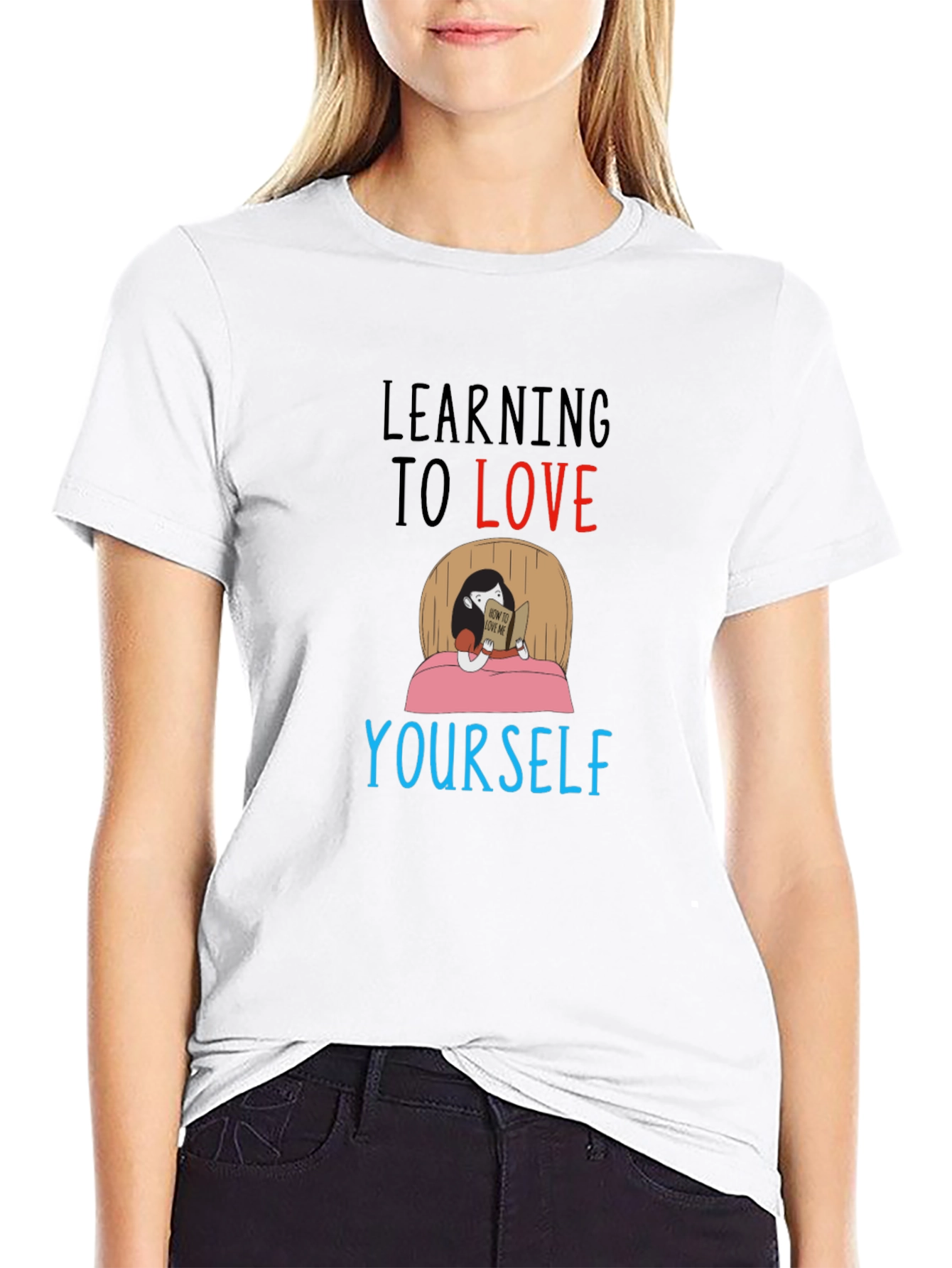 Learning to Love Yourself Graphic Tee - Black