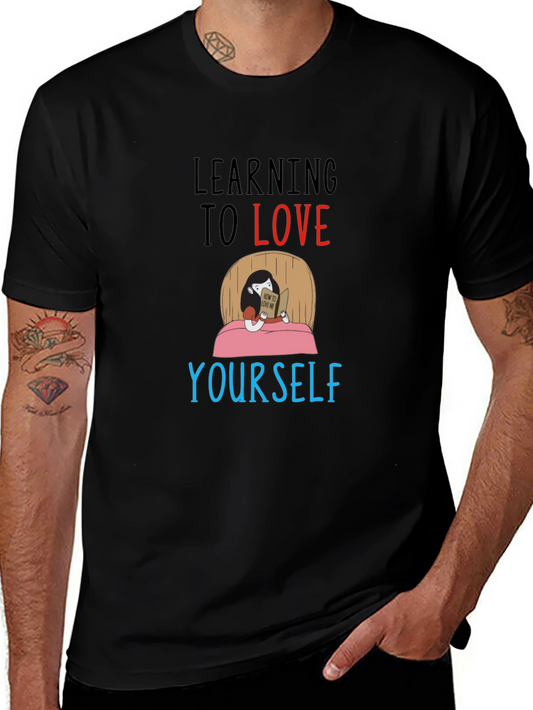 Learning to Love Yourself Graphic Tee - Black