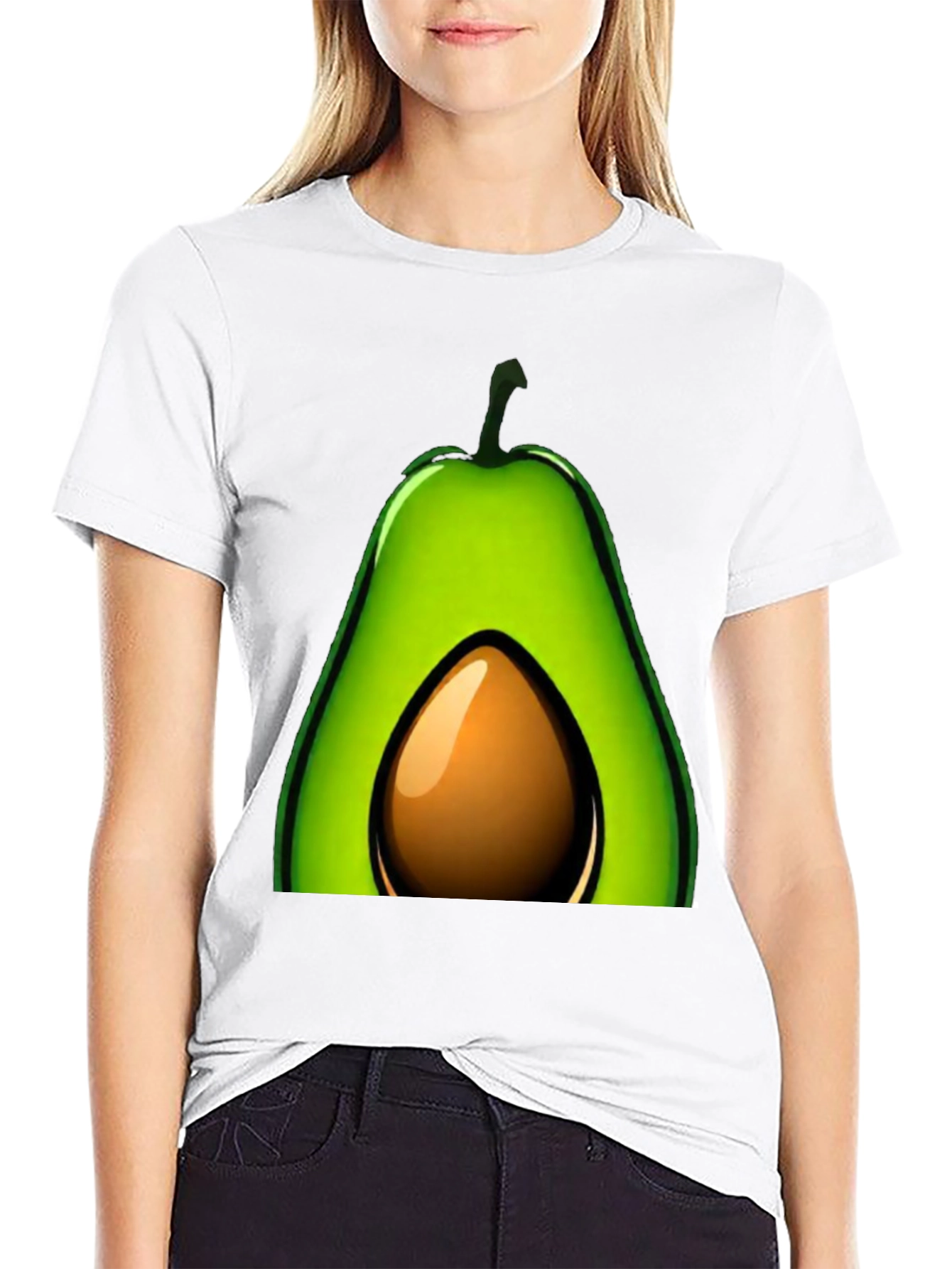 Avocado Graphic T-Shirt - Black Casual Tee