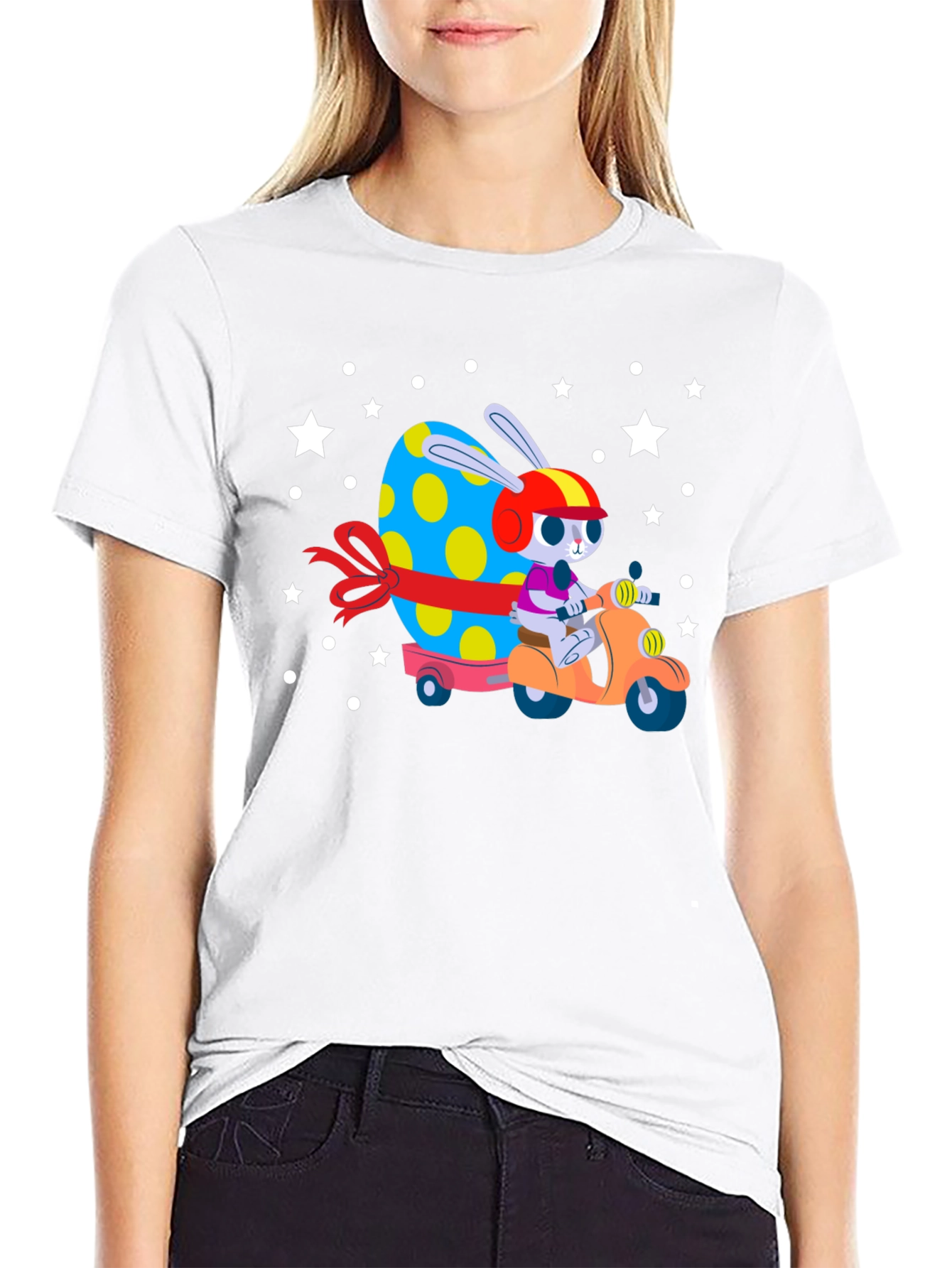 Easter Bunny Scooter Tee