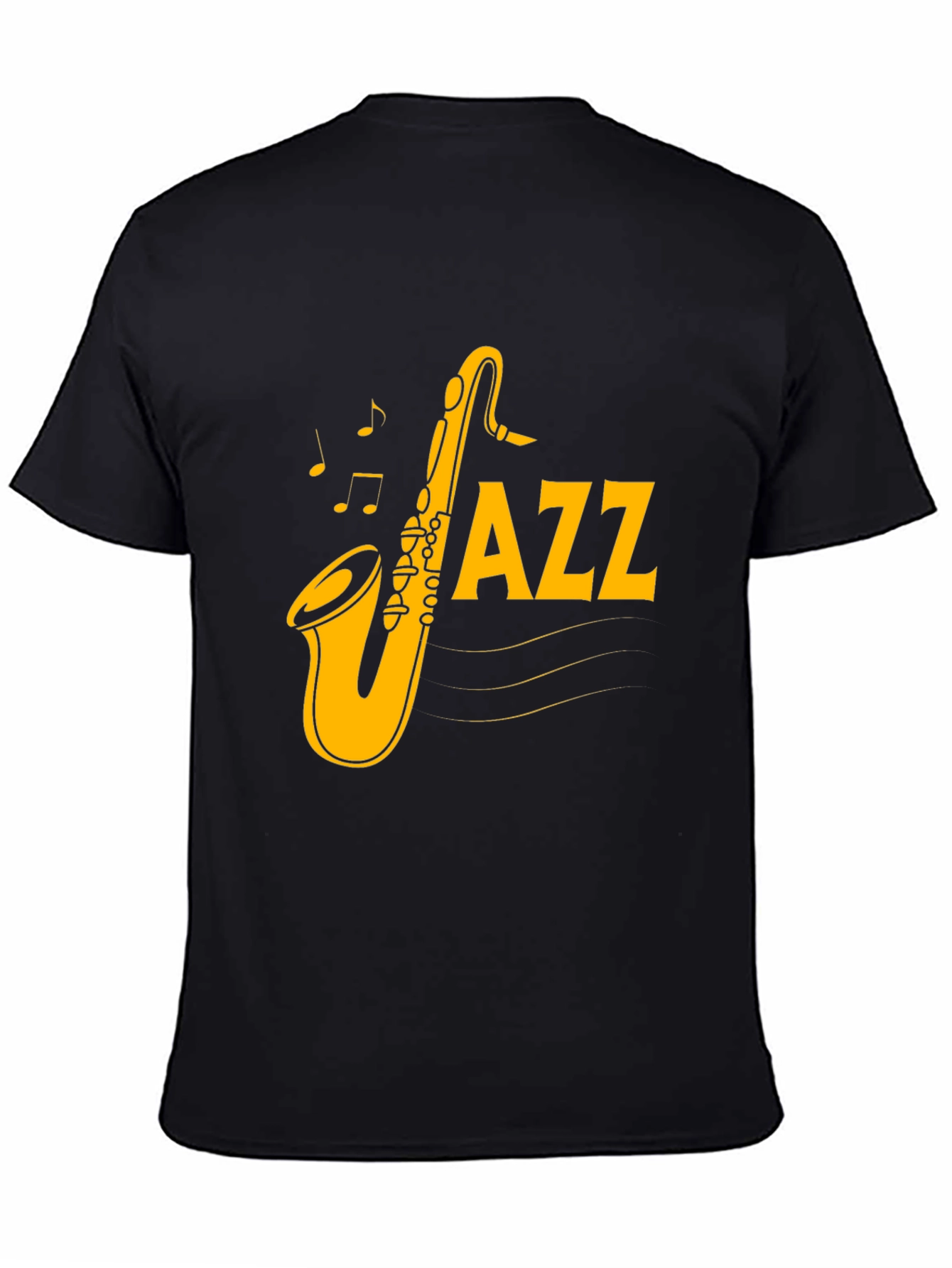 Jazz Saxophone Graphic Black T-Shirt