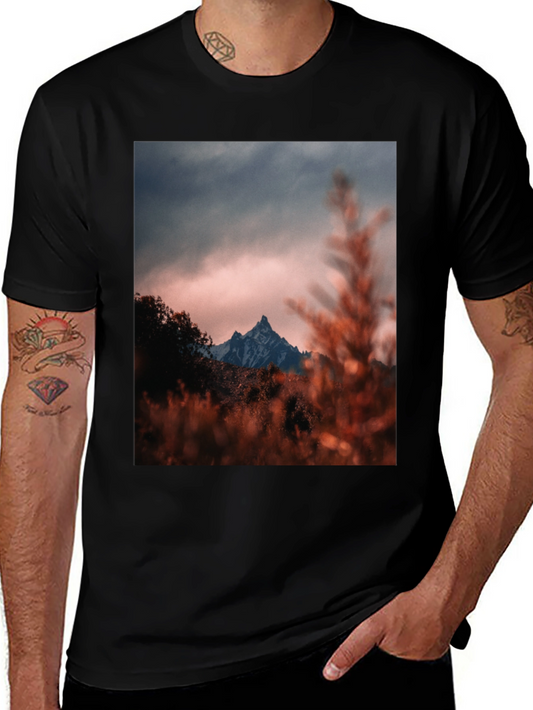Mountain Peak Graphic Tee - Black