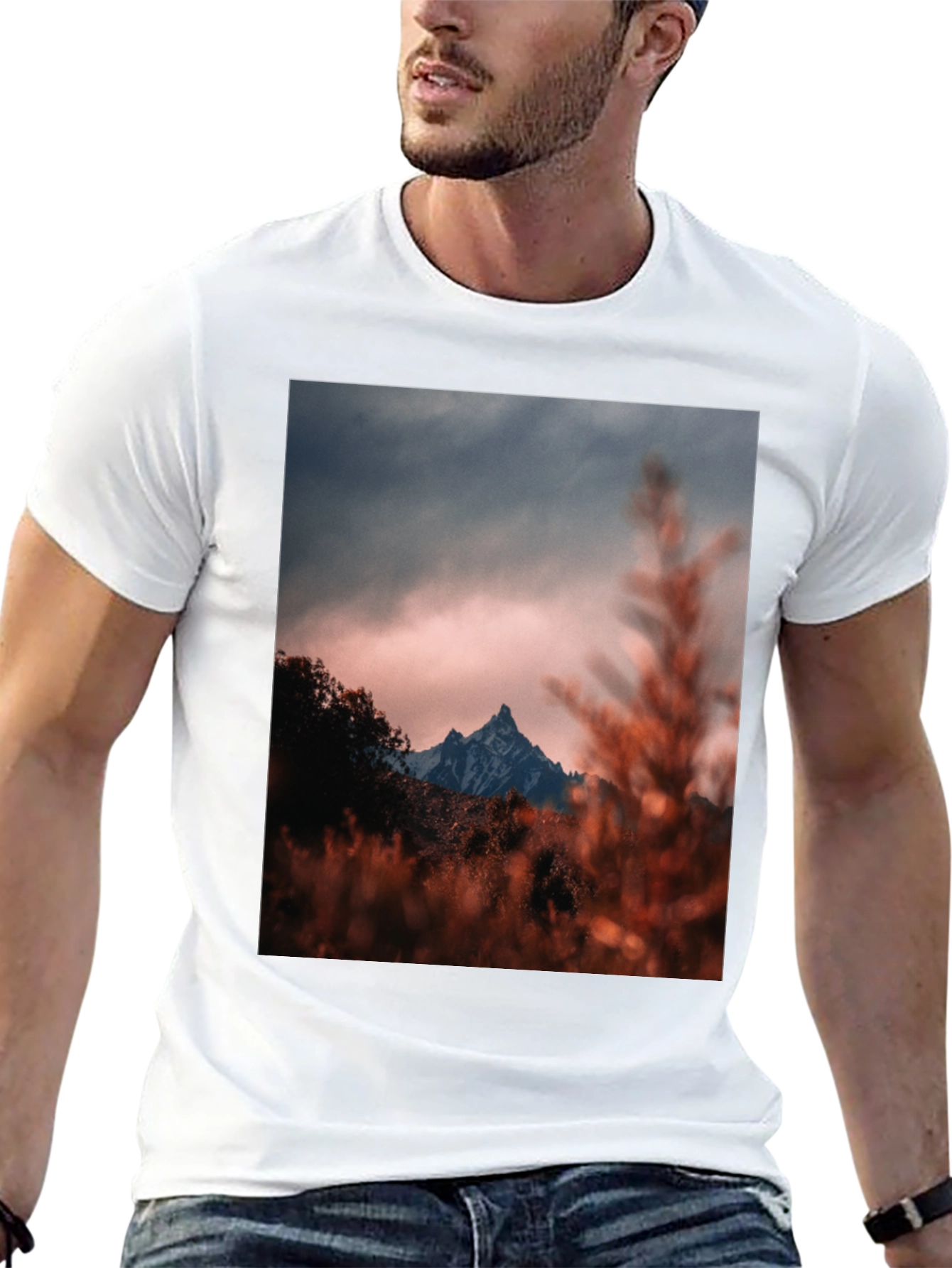 Mountain Peak Graphic Tee - Black