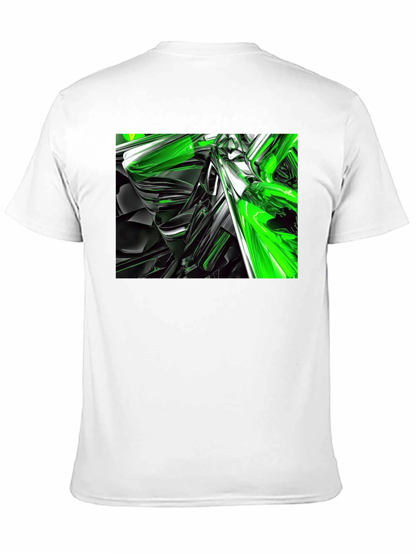 Abstract Green & Black Graphic T-Shirt