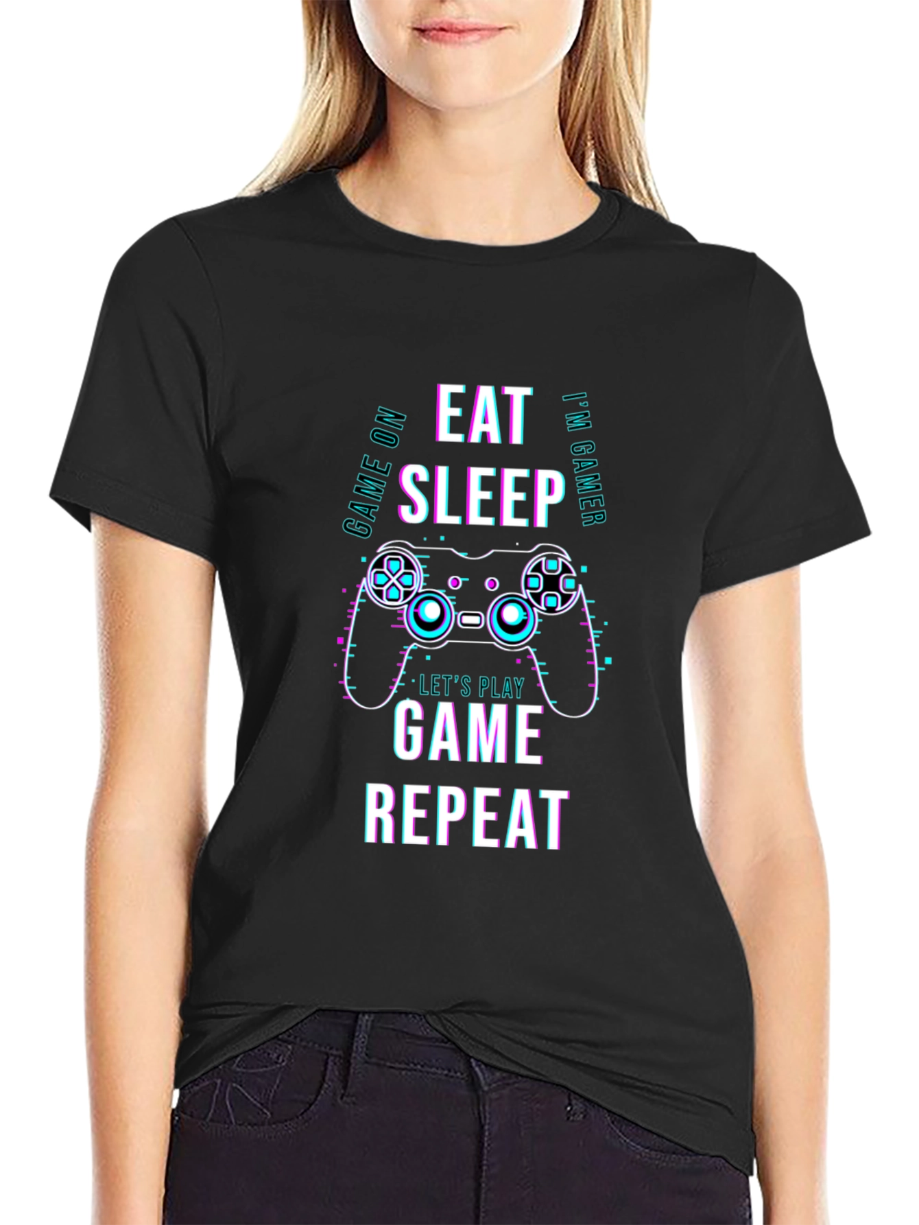 Eat Sleep Game Repeat T-Shirt - Gamer Apparel