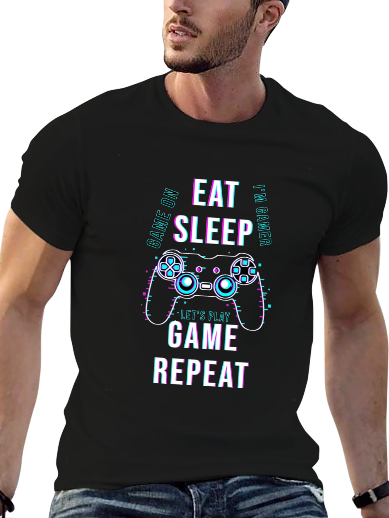 Eat Sleep Game Repeat T-Shirt - Gamer Apparel