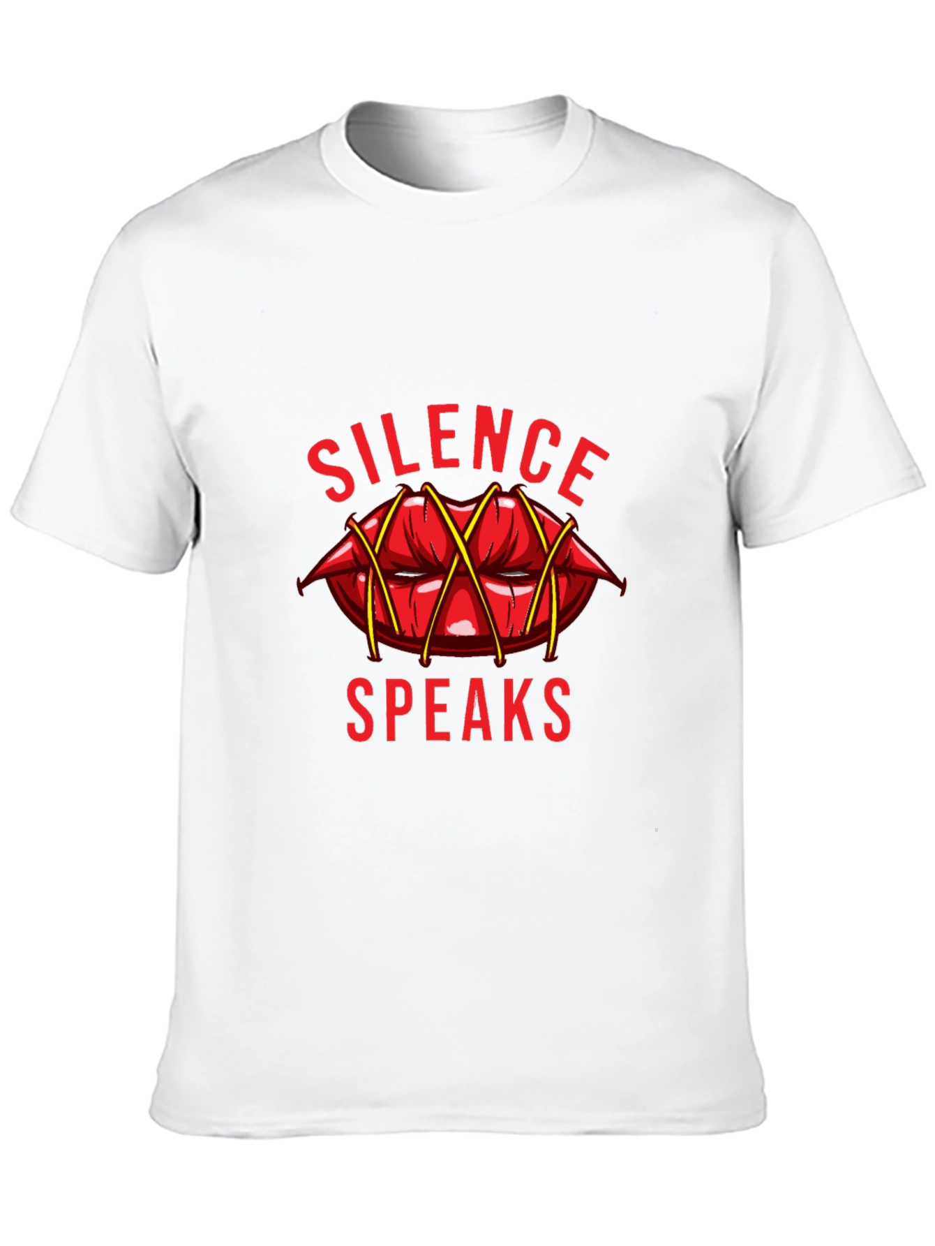 Silence Speaks Graphic T-Shirt - Black