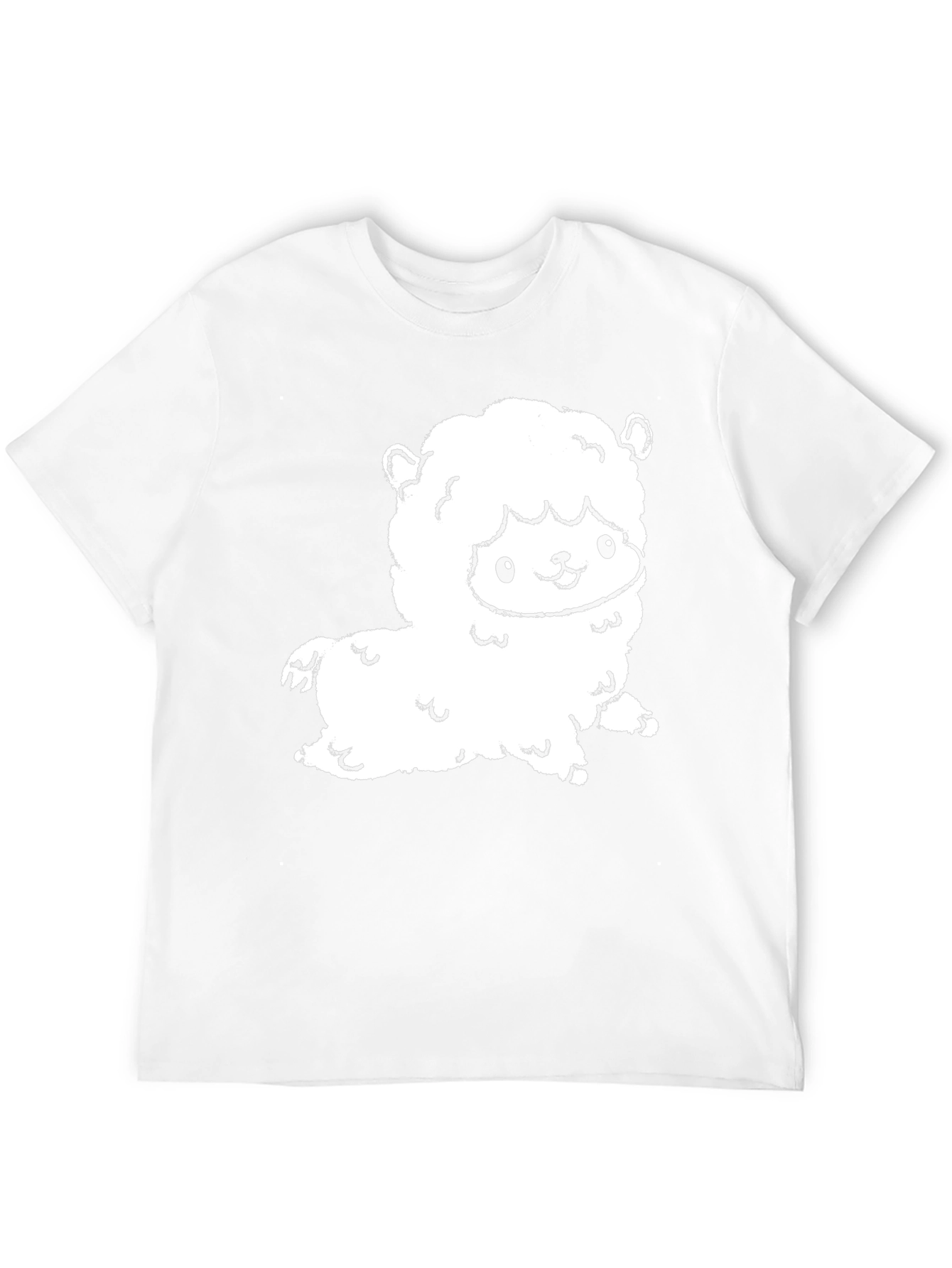 Cute Llama Graphic Tee - Black Cotton Shirt