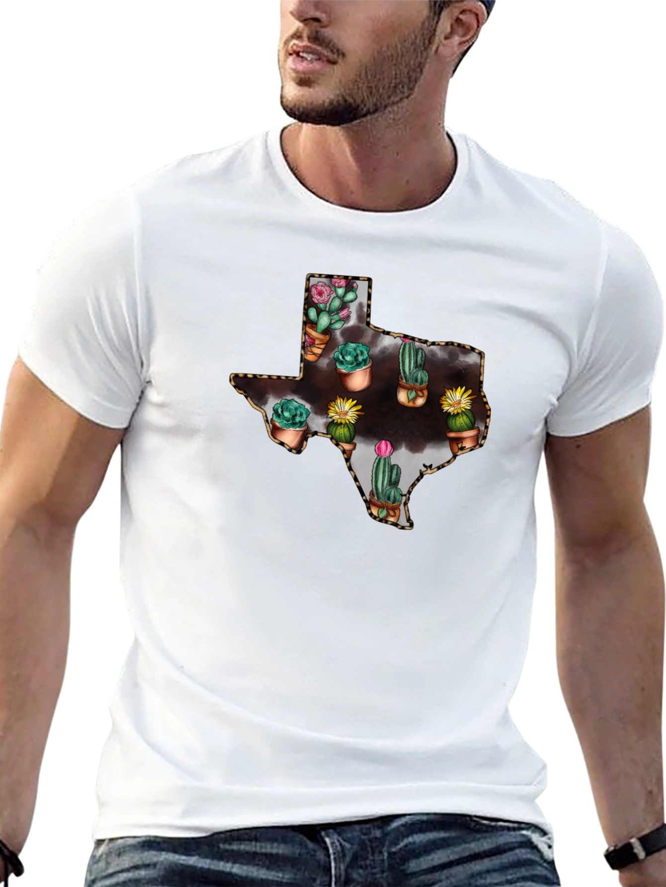 Texas Cactus T-Shirt - Trendy Graphic Tee
