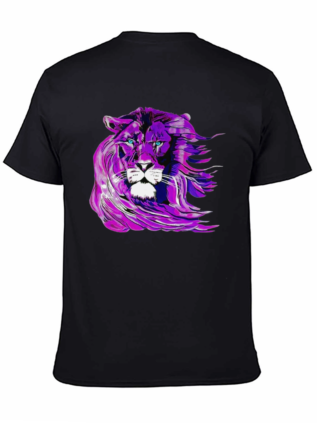 Purple Lion Graphic Tee - Unique Mens T-Shirt