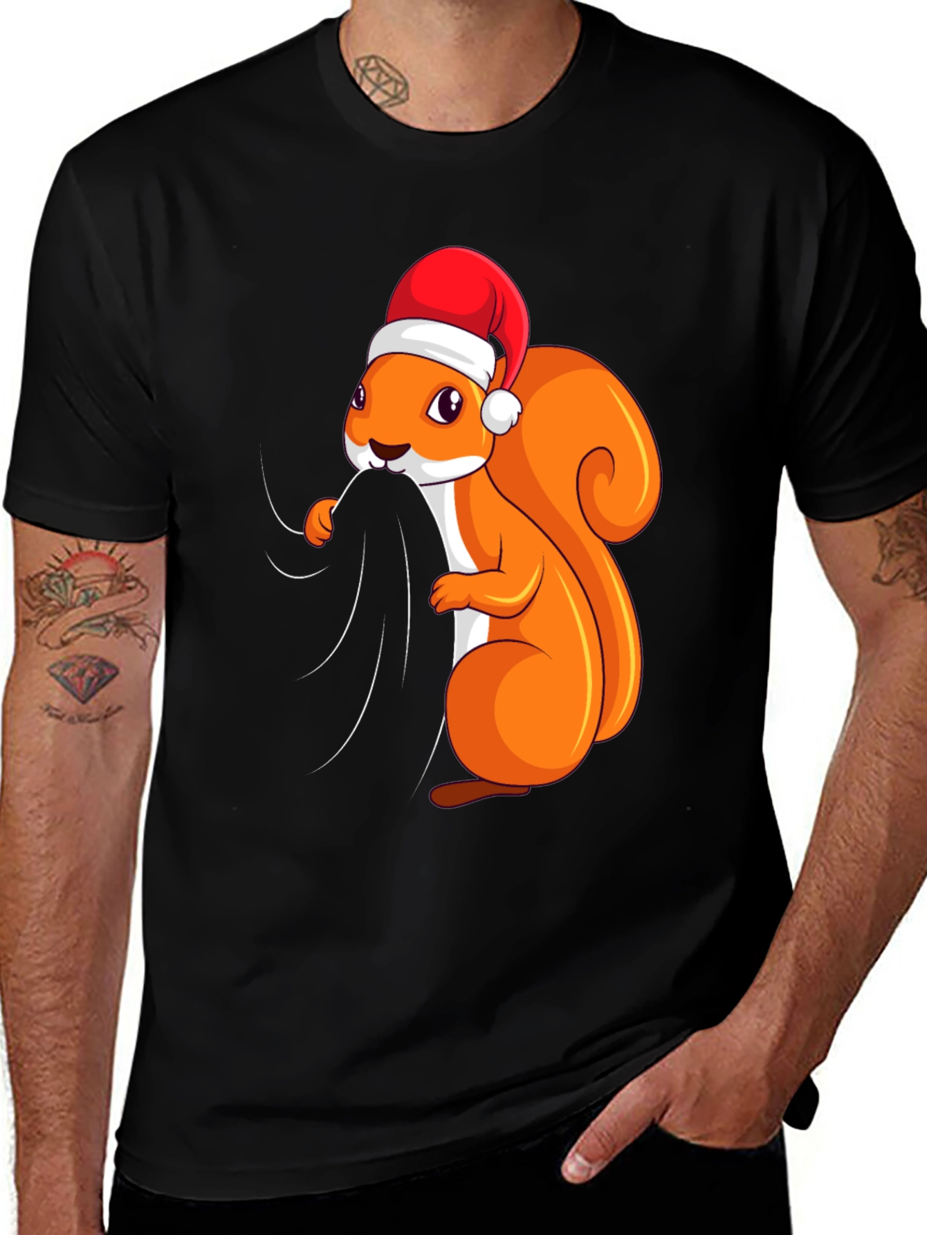 Festive Squirrel Graphic Tee