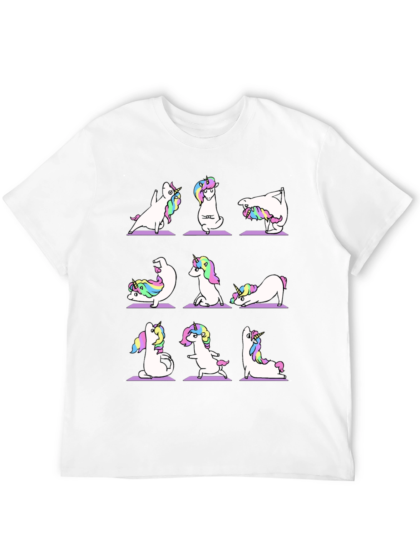 Unicorn Yoga Black T-Shirt