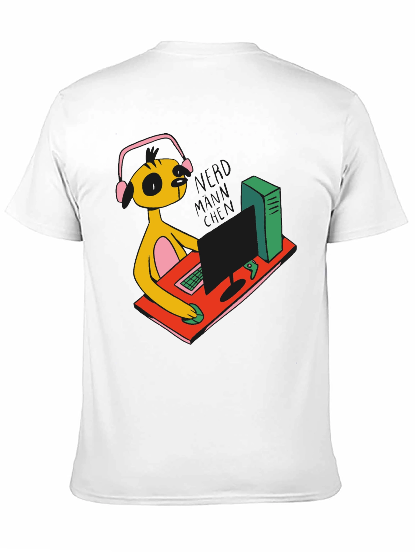 Gamer Character Graphic Print Black T-Shirt