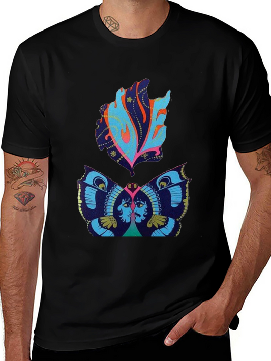 Retro Psychedelic Butterfly Graphic Tee
