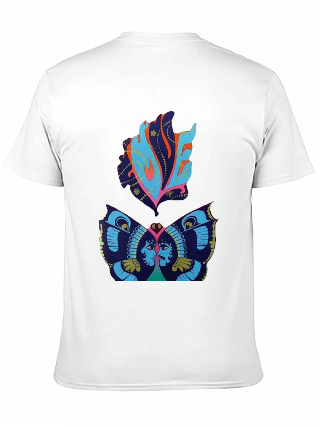 Retro Psychedelic Butterfly Graphic Tee