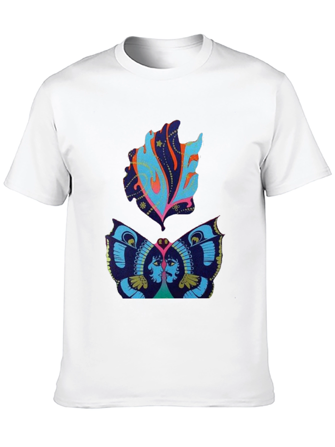 Retro Psychedelic Butterfly Graphic Tee