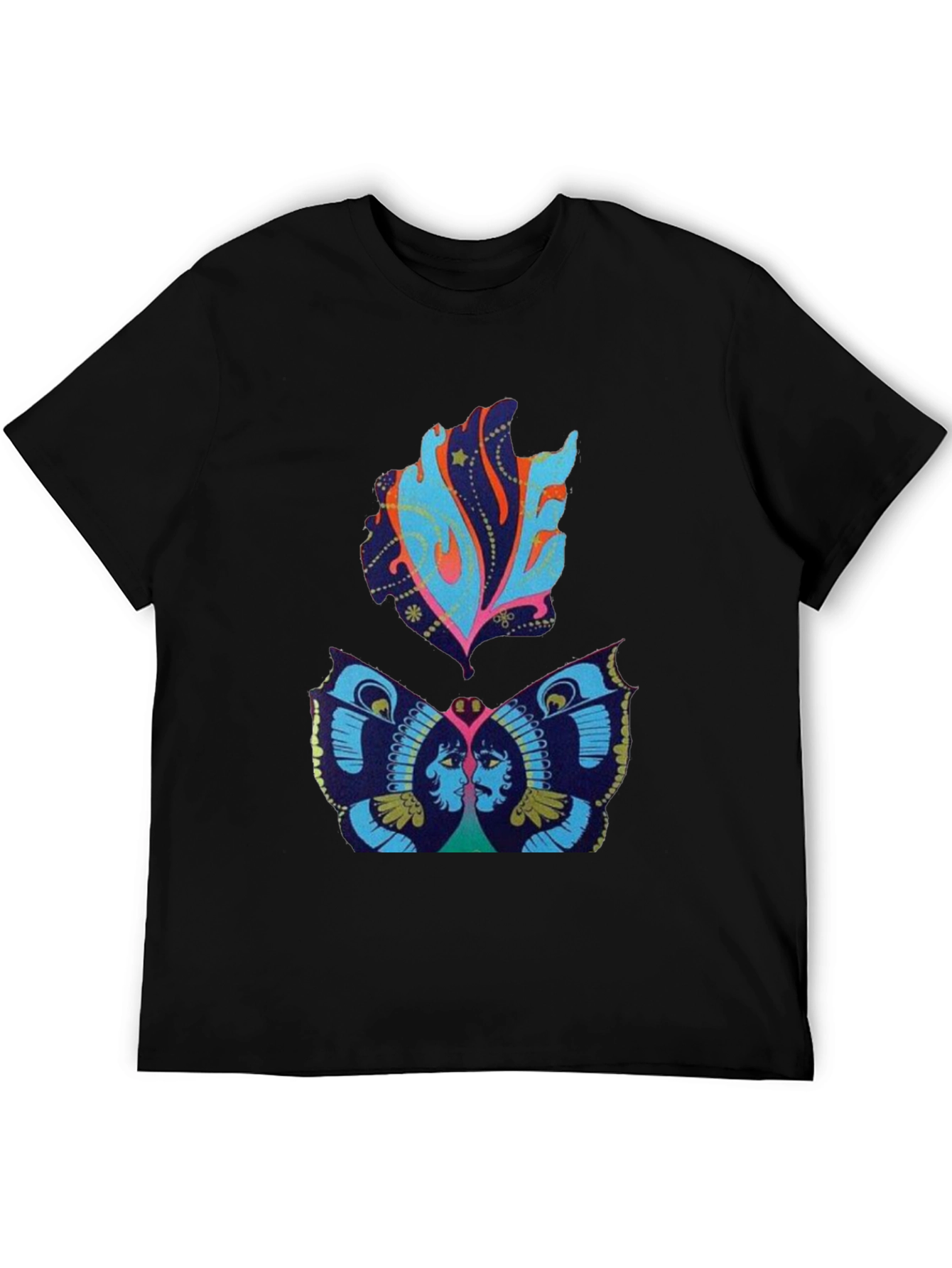 Retro Psychedelic Butterfly Graphic Tee