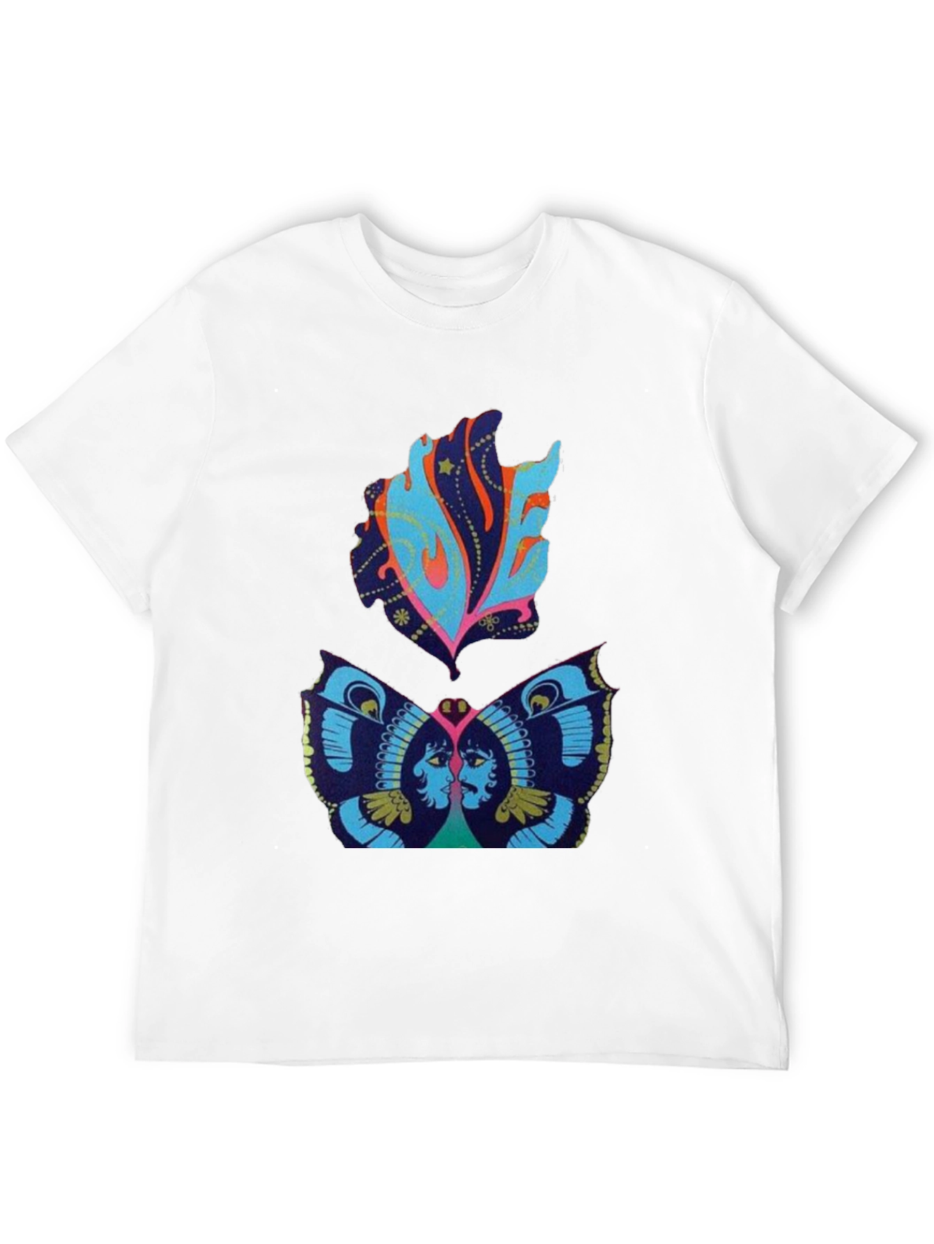 Retro Psychedelic Butterfly Graphic Tee